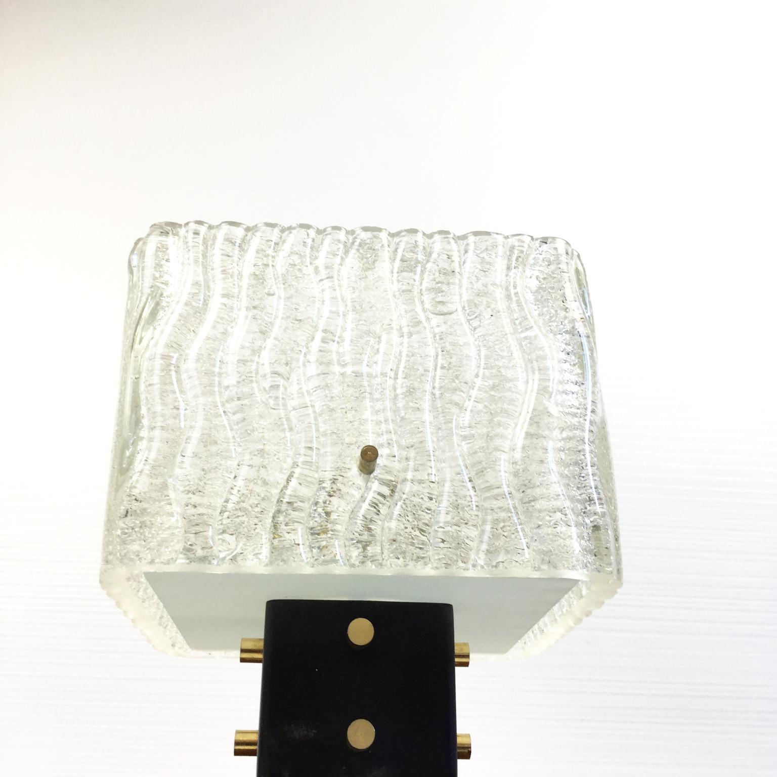 Molded Glass Wall lights by Maison Arlus France 1960s For Sale
