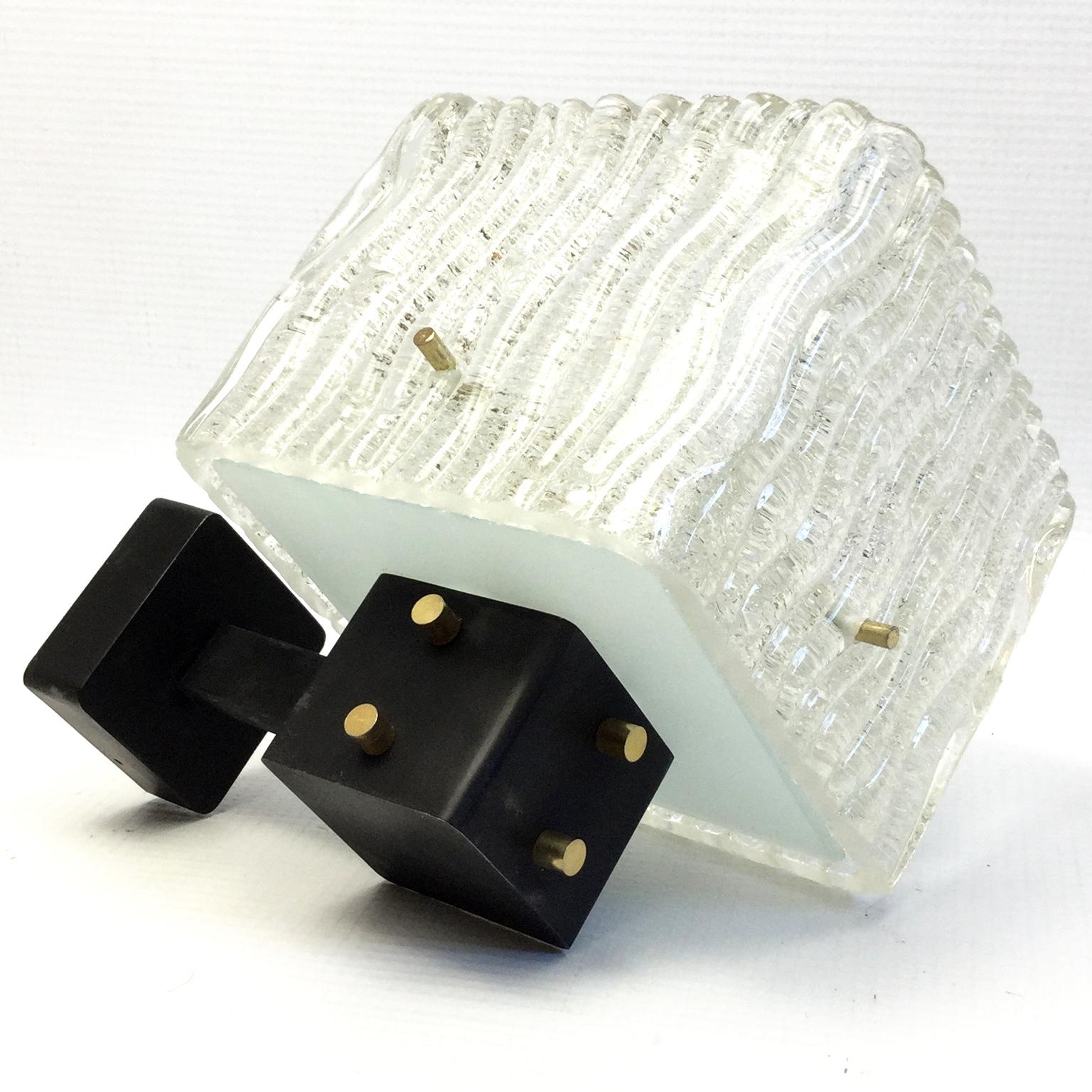 Glass Wall lights by Maison Arlus France 1960s In Good Condition For Sale In London, GB