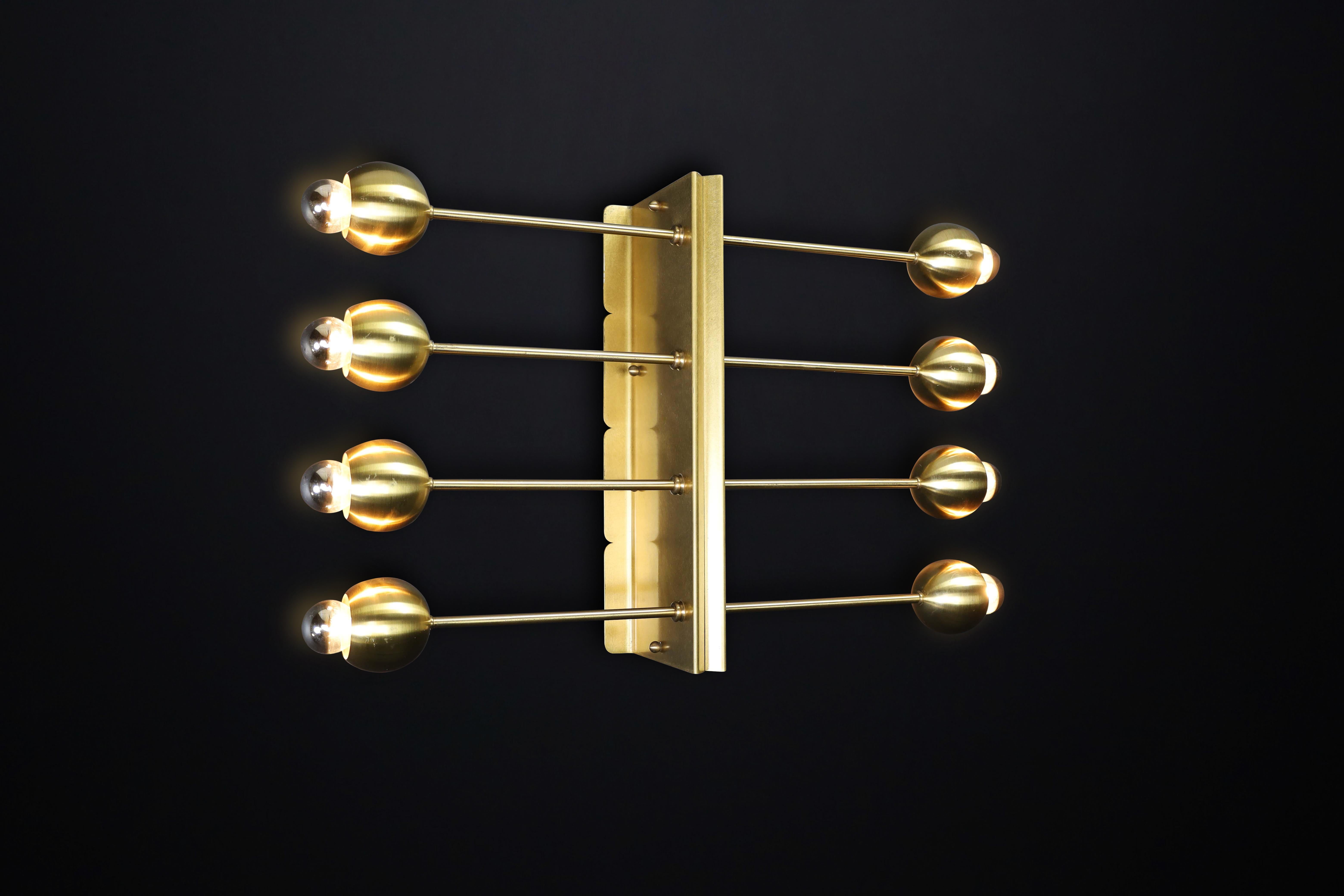 Midcentury Wall Lights in Brass Italy 1960s For Sale 10