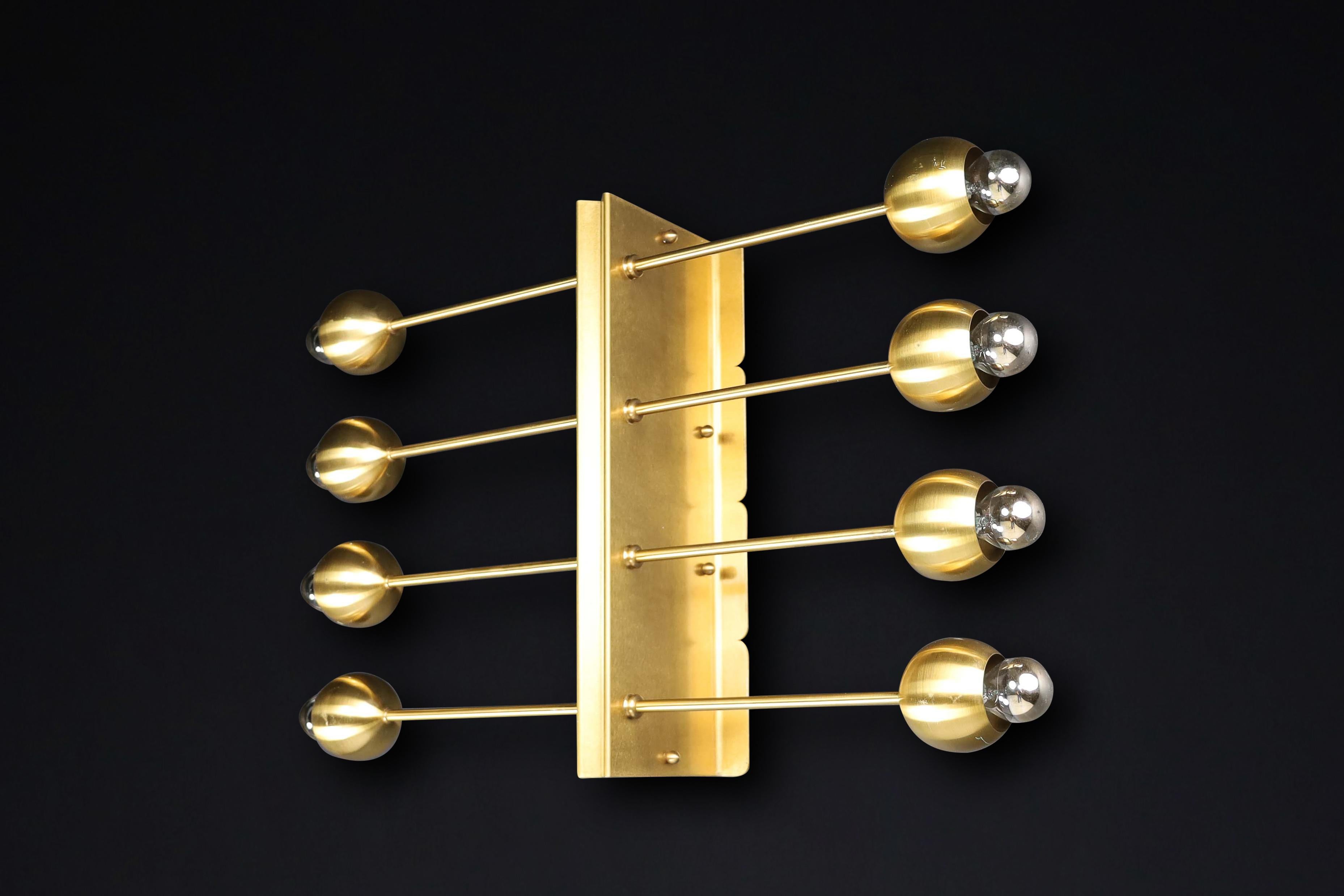 Mid-Century Modern Midcentury Wall Lights in Brass Italy 1960s For Sale