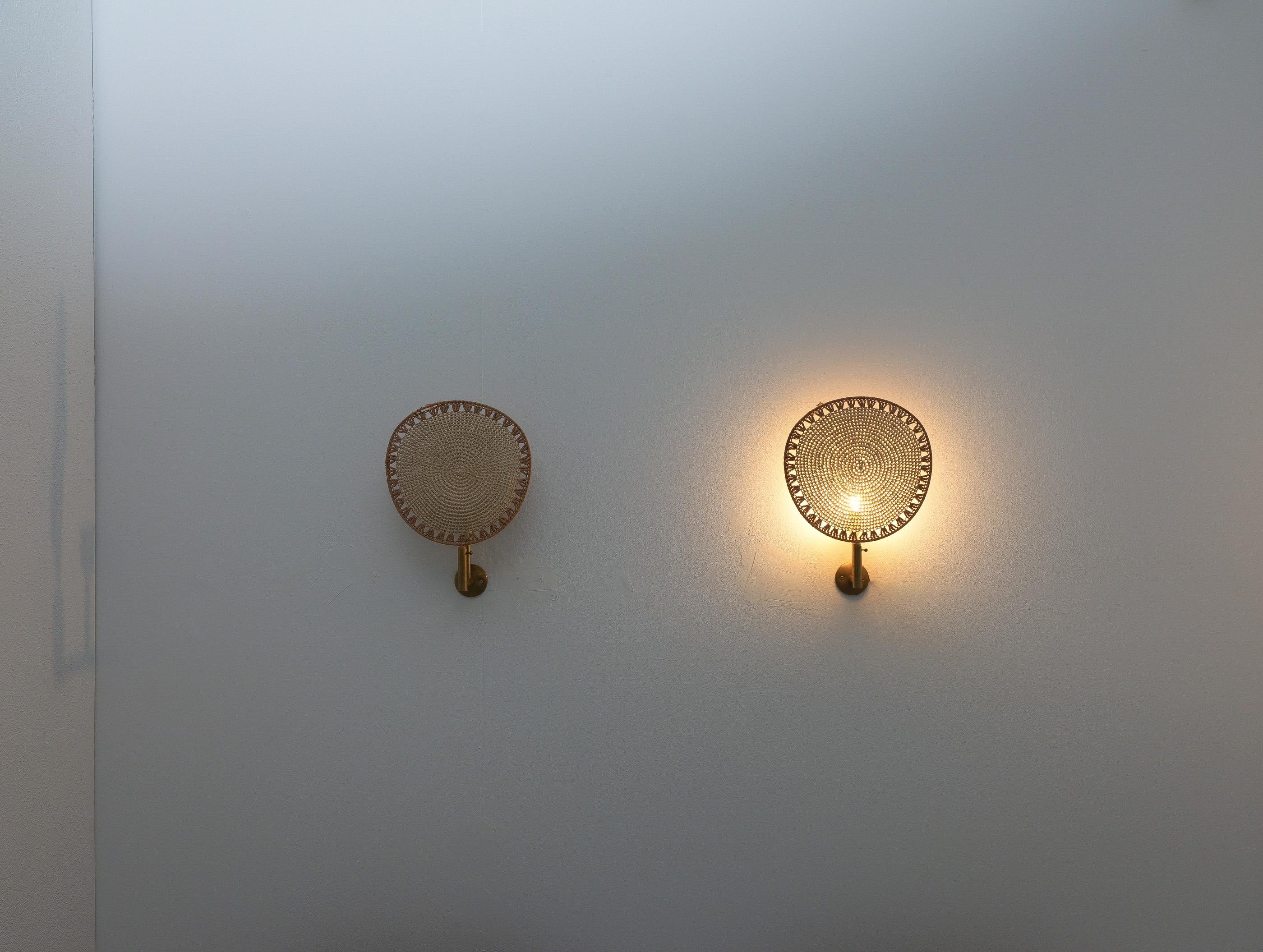 Mid-Century Modern Lights Light (5x) papier de chanvre style Ingo Maurer en vente