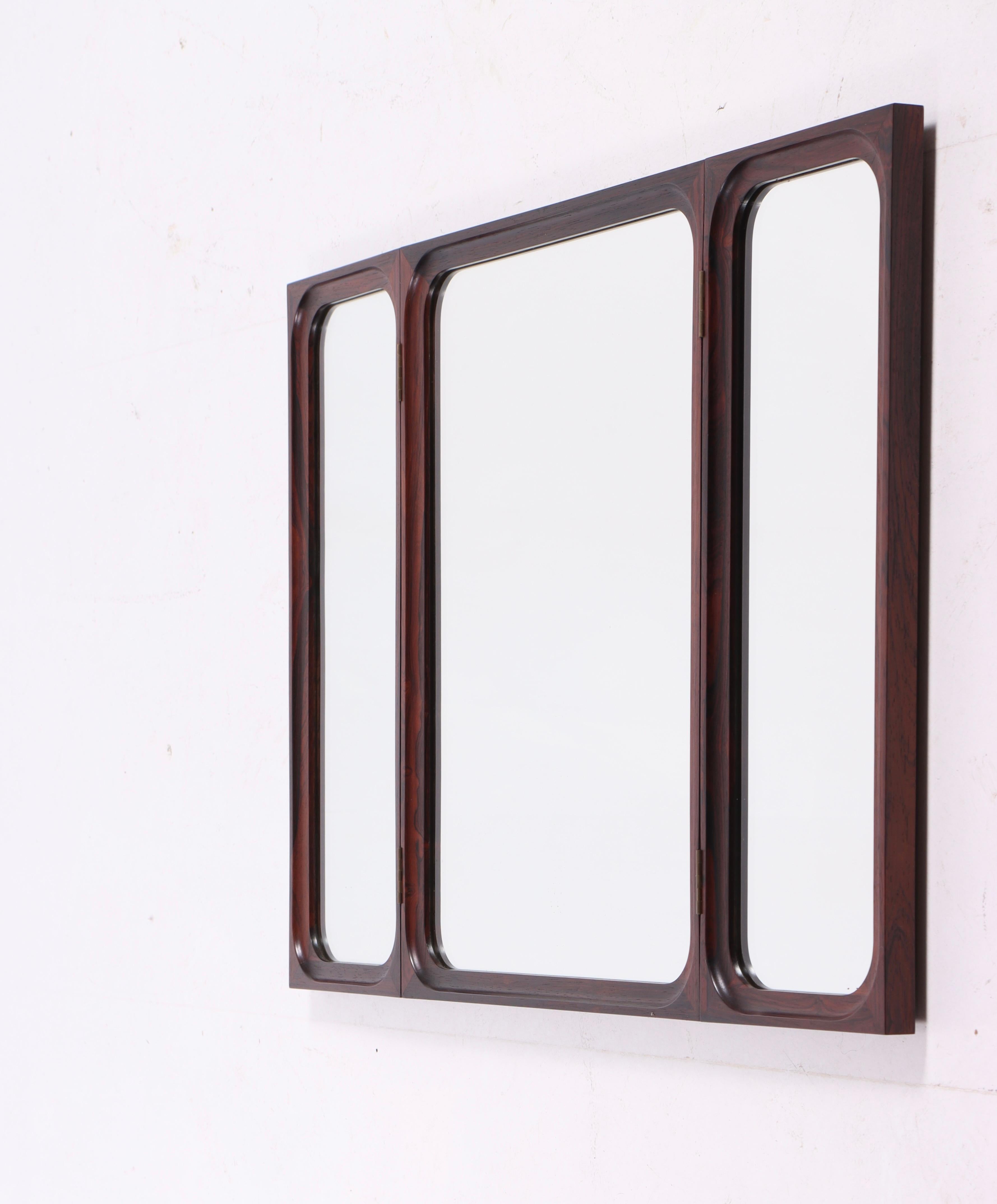 Mid-Century Wall Mirror by Frode Holm, Danish Modern, 1960s For Sale 1