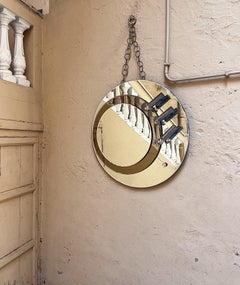 Midcentury Wall Mirror Designed by Franz J. Sartori for Cristal Arte