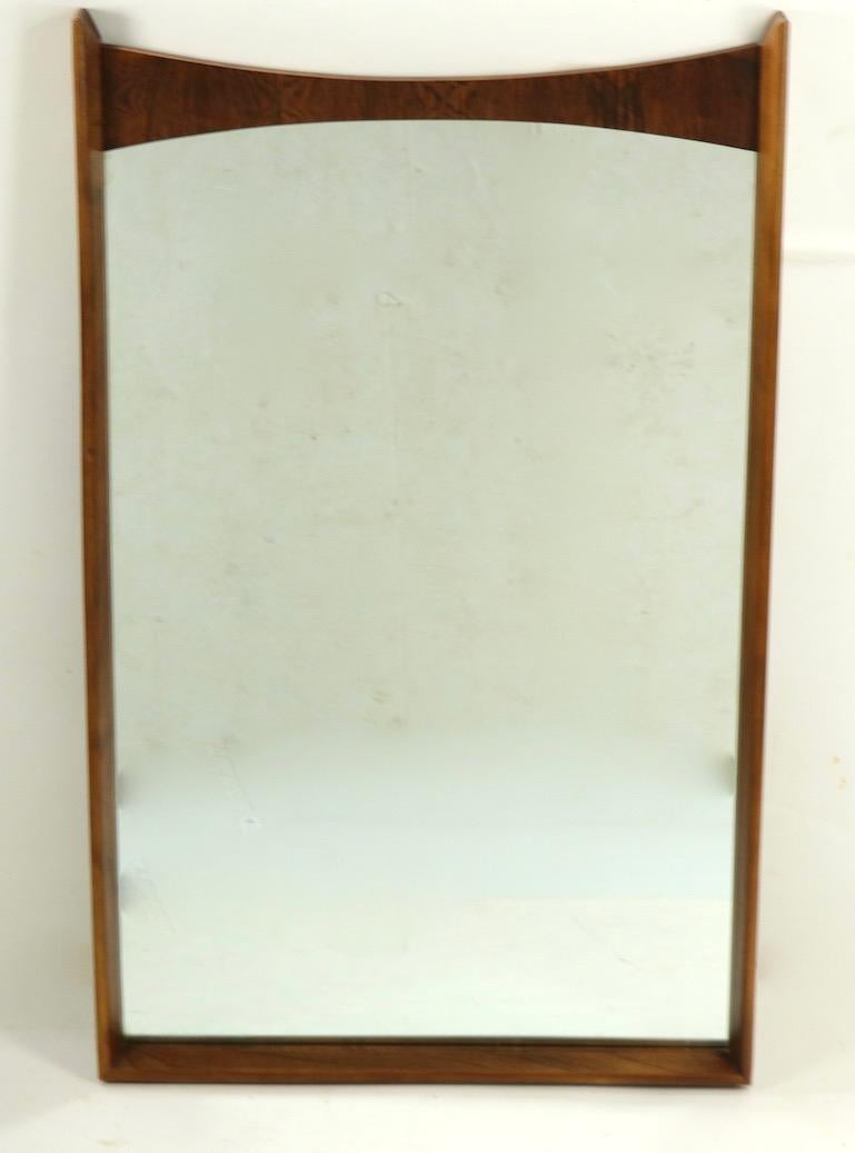 Rosewood Mid Century Wall Mirror
