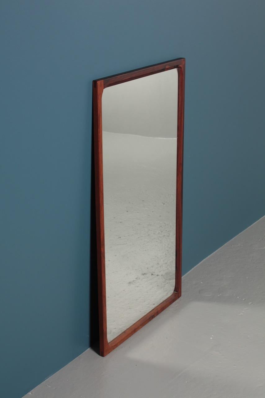 Midcentury Wall Mirror in Rosewood by Aksel Kjersgaard, Danish Modern, 1960s For Sale 2