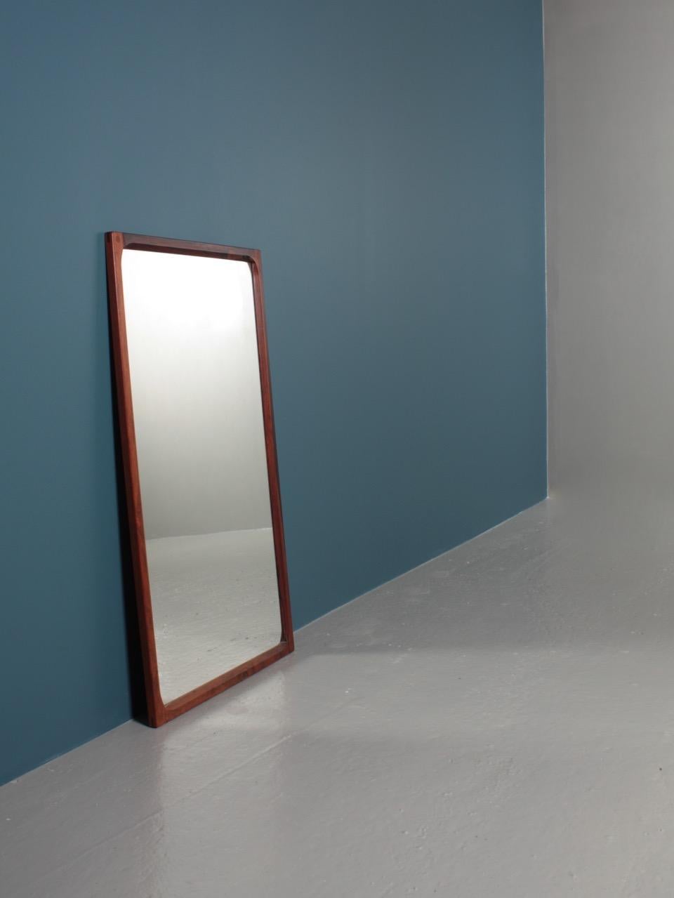 Midcentury Wall Mirror in Rosewood by Aksel Kjersgaard, Danish Modern, 1960s For Sale 3