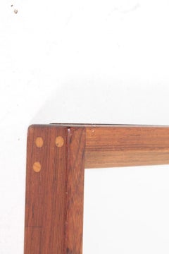 Midcentury Wall Mirror in Rosewood by Kai Kristiansen, Danish Modern, 1960s