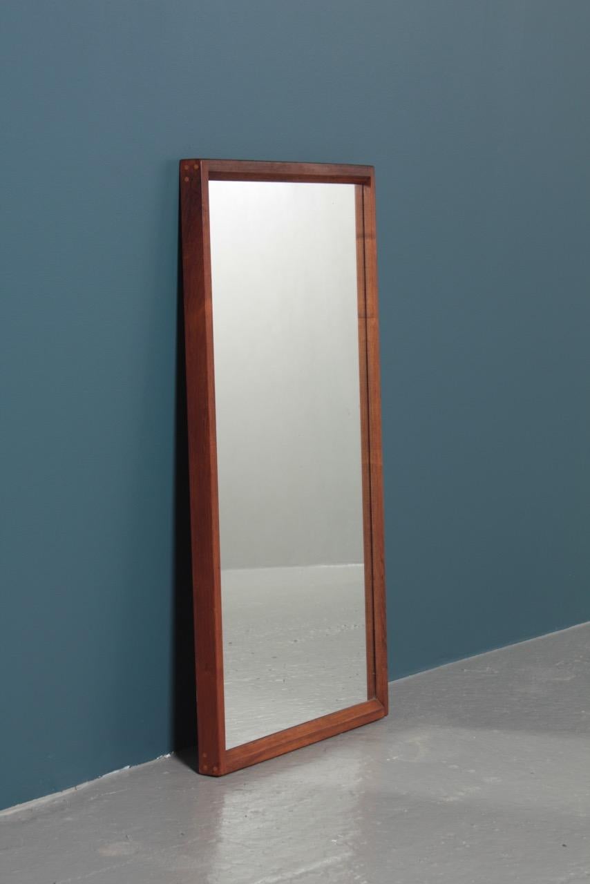 Mid-20th Century Midcentury Wall Mirror in Rosewood by Kai Kristiansen, Danish Modern, 1960s For Sale