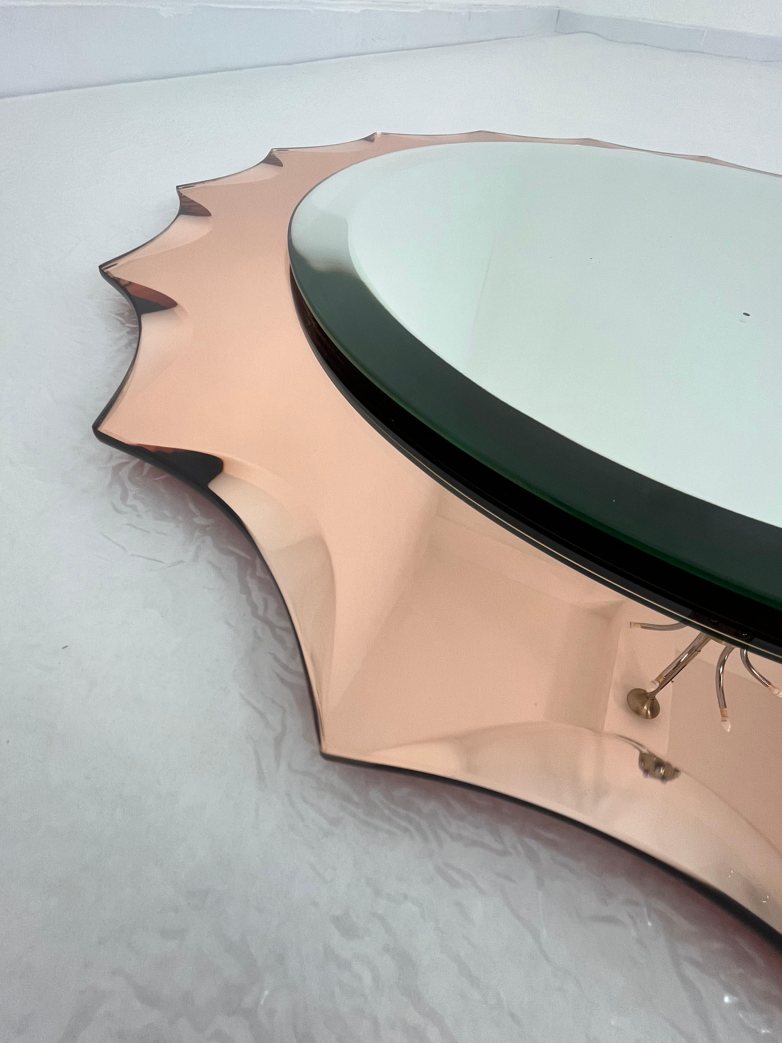 Mid-Century Wall Mirror Attributed To  Cristal Art, 1960s For Sale 5