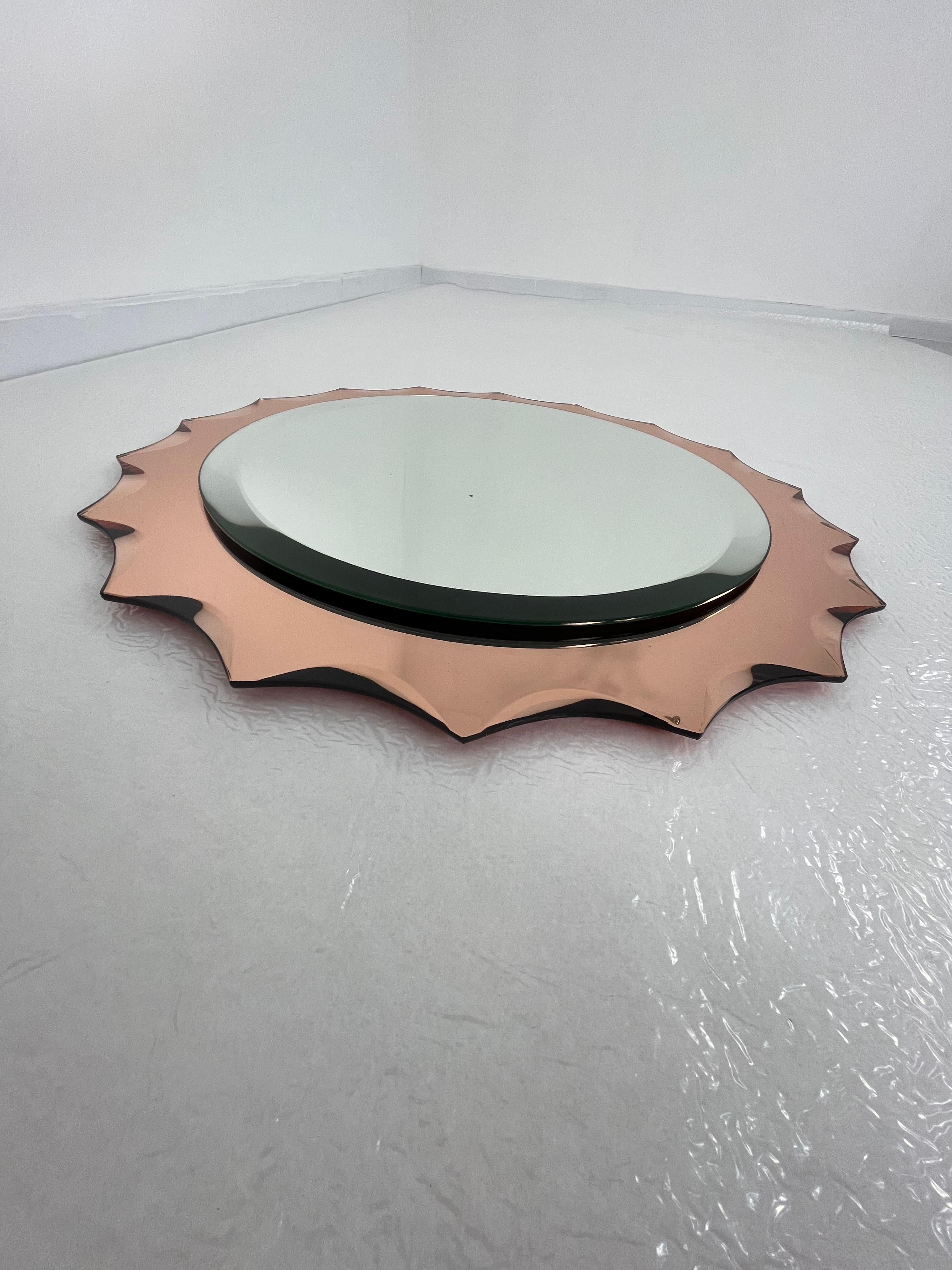 Mid-Century Wall Mirror Attributed To  Cristal Art, 1960s For Sale 6
