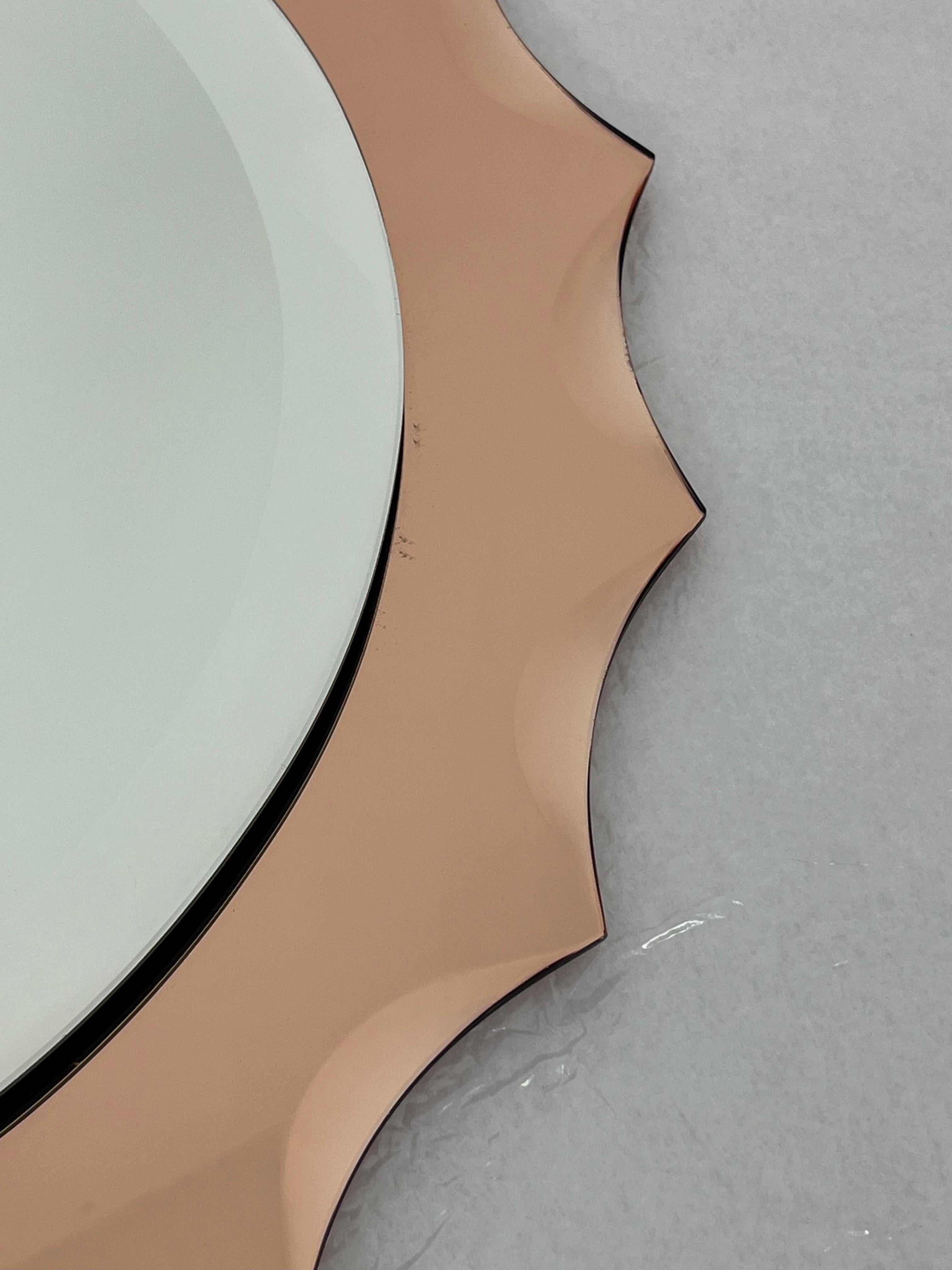 Mid-Century Wall Mirror Attributed To  Cristal Art, 1960s For Sale 1
