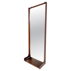 Mid-Century Wall Mirror in Walnut With Shelf, Circa 1960s