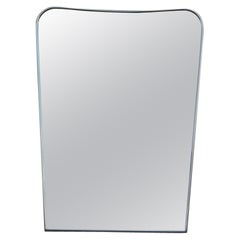 Mid-century Wall Mirror Shaped Brass Gold Italian Design 1950s Mid-century Wall Mirror Shaped Brass Gold Italian Design 1950s