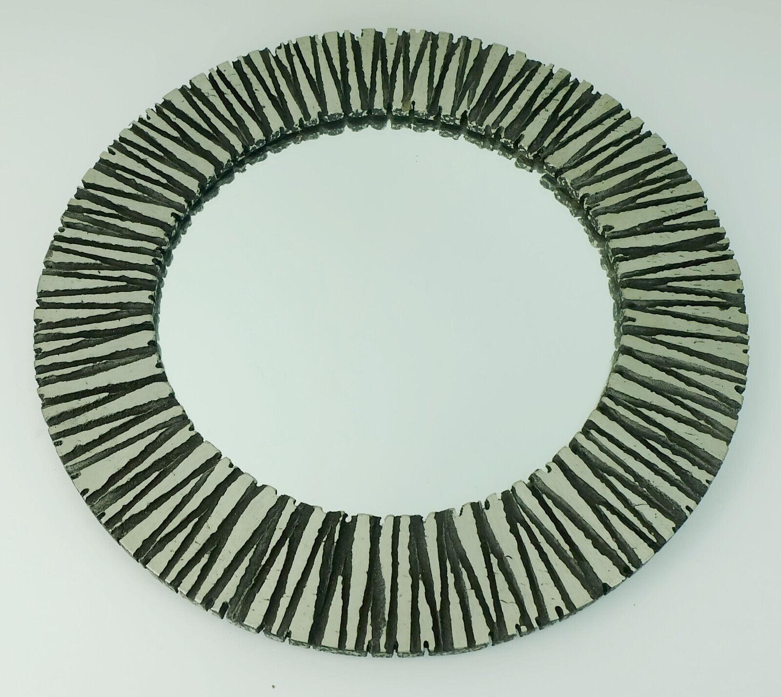 Midcentury Wall Mirror with Brutalist Aluminum Frame Casper Studioguss, 1970s For Sale 4