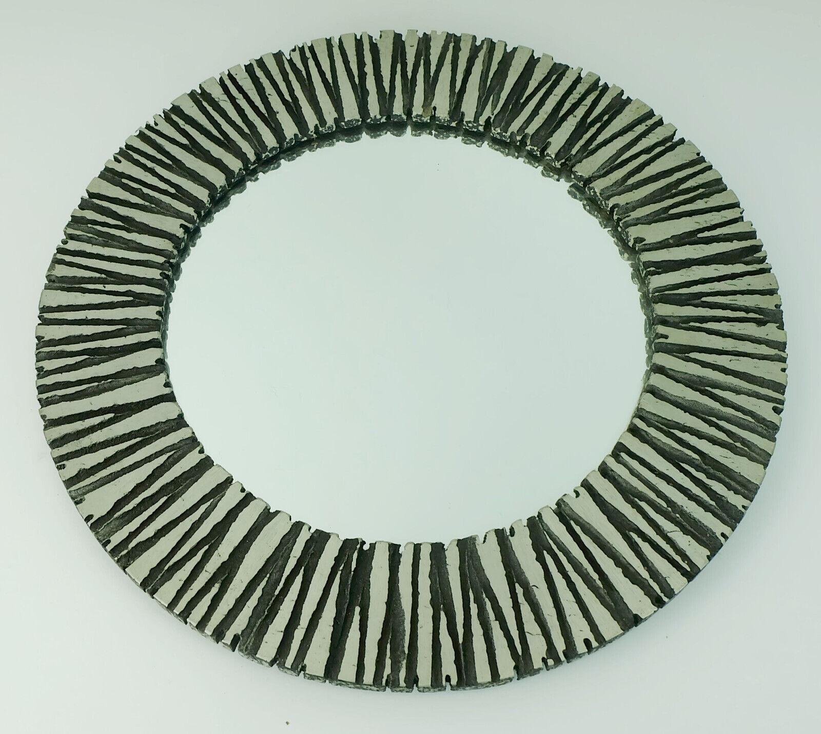 Midcentury Wall Mirror with Brutalist Aluminum Frame Casper Studioguss, 1970s 4