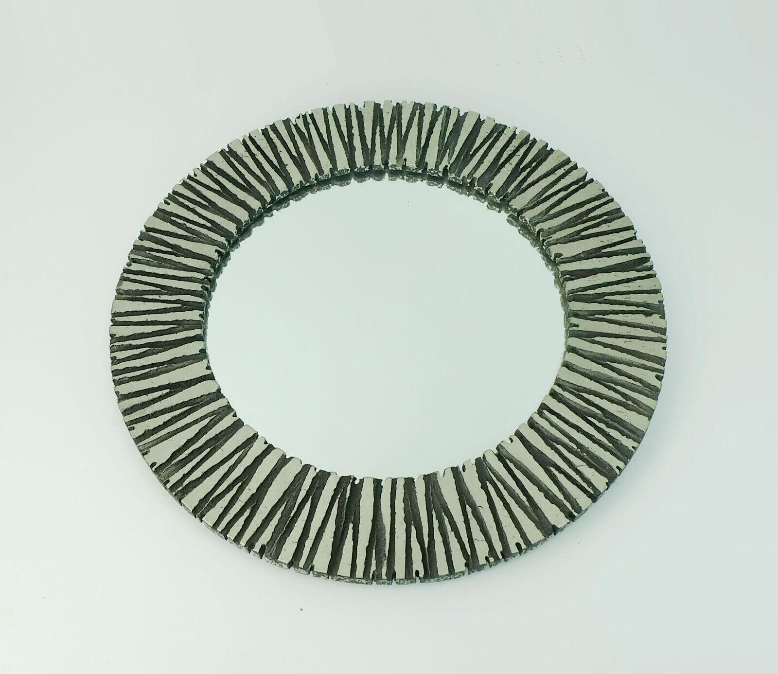 Midcentury Wall Mirror with Brutalist Aluminum Frame Casper Studioguss, 1970s For Sale 1