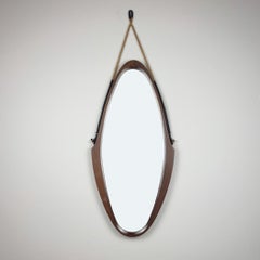 Mid-century Wall Mirror with Teak, Italy 1960s