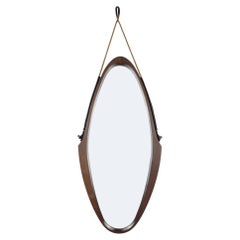 Mid-century Wall Mirror with Teak, Italy 1960s