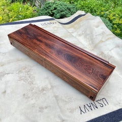 Mid-Century Wall-Mount Rosewood Flip-top Desk Wall Console Hovmand Olsen Danish