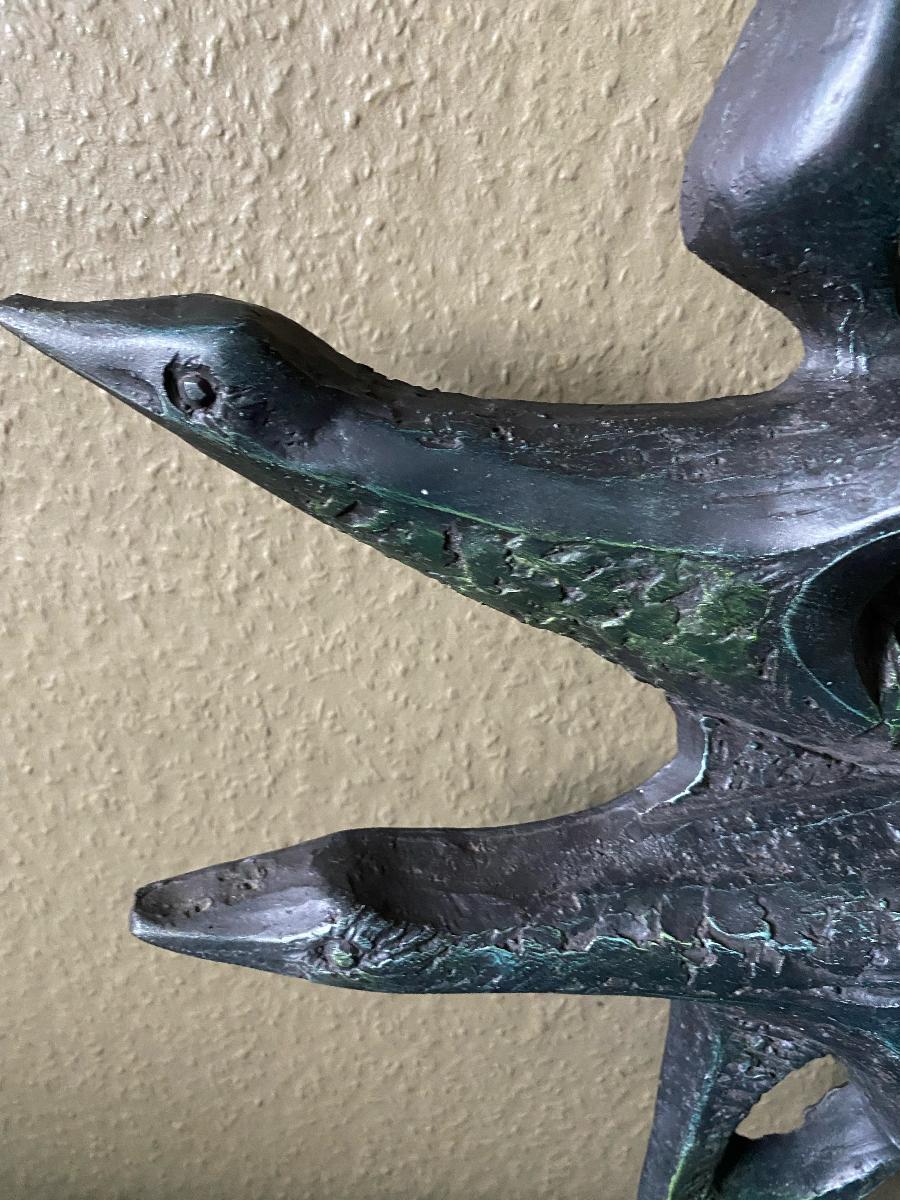 Mid-Century Wand montiert Vögel Skulptur (Skandinavisch) im Angebot