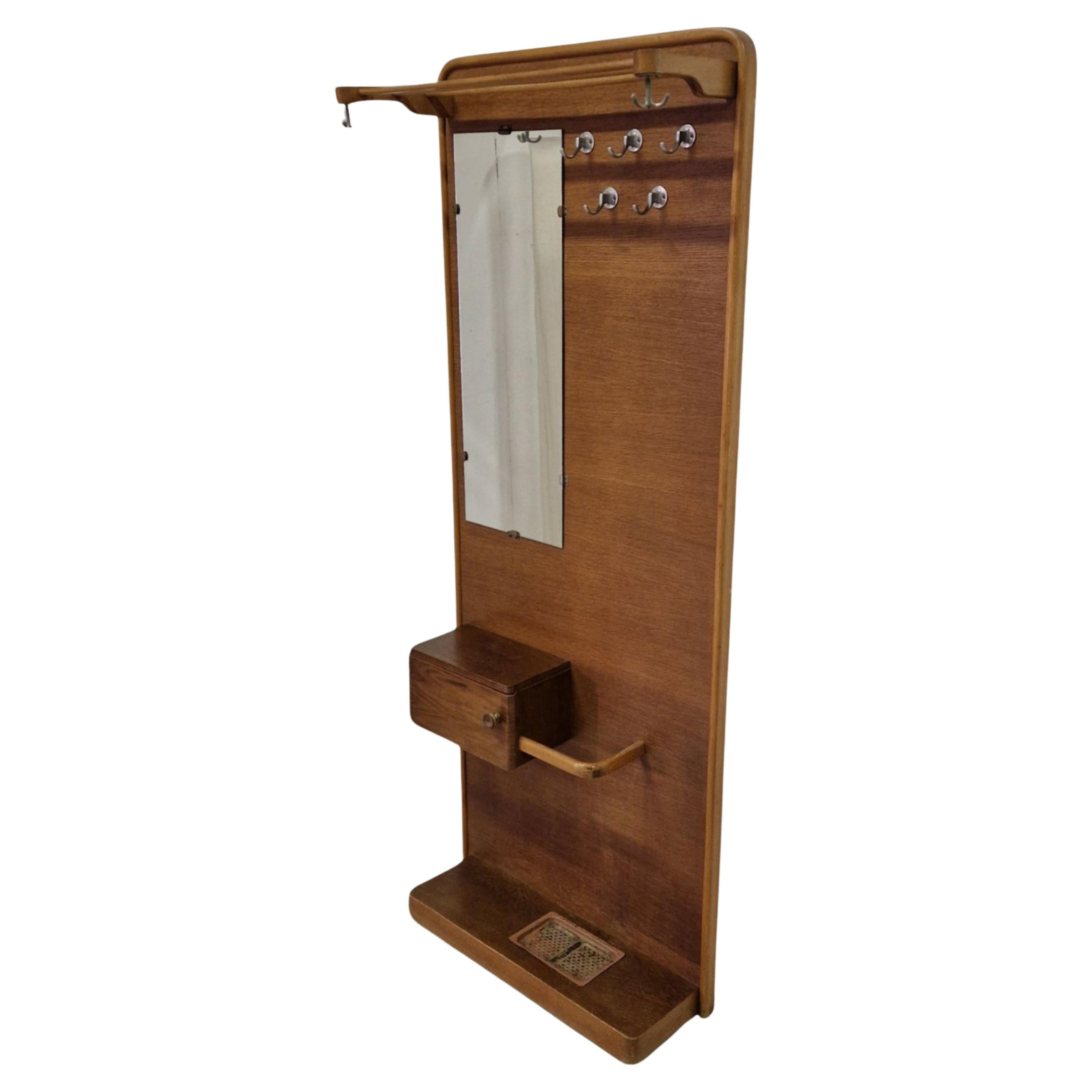 Wandgarderobe aus der Mitte des Jahrhunderts von Verralux, Deutschland 1950er Jahre im Angebot