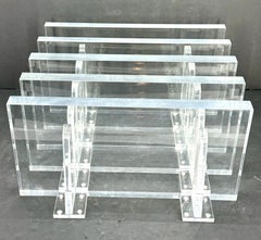 Mid-Century Wall Mounted Floating Lucite Shelves, France 1980’s