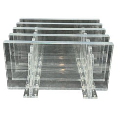Mid-Century Wall Mounted Floating Lucite Shelves, France 1980’s