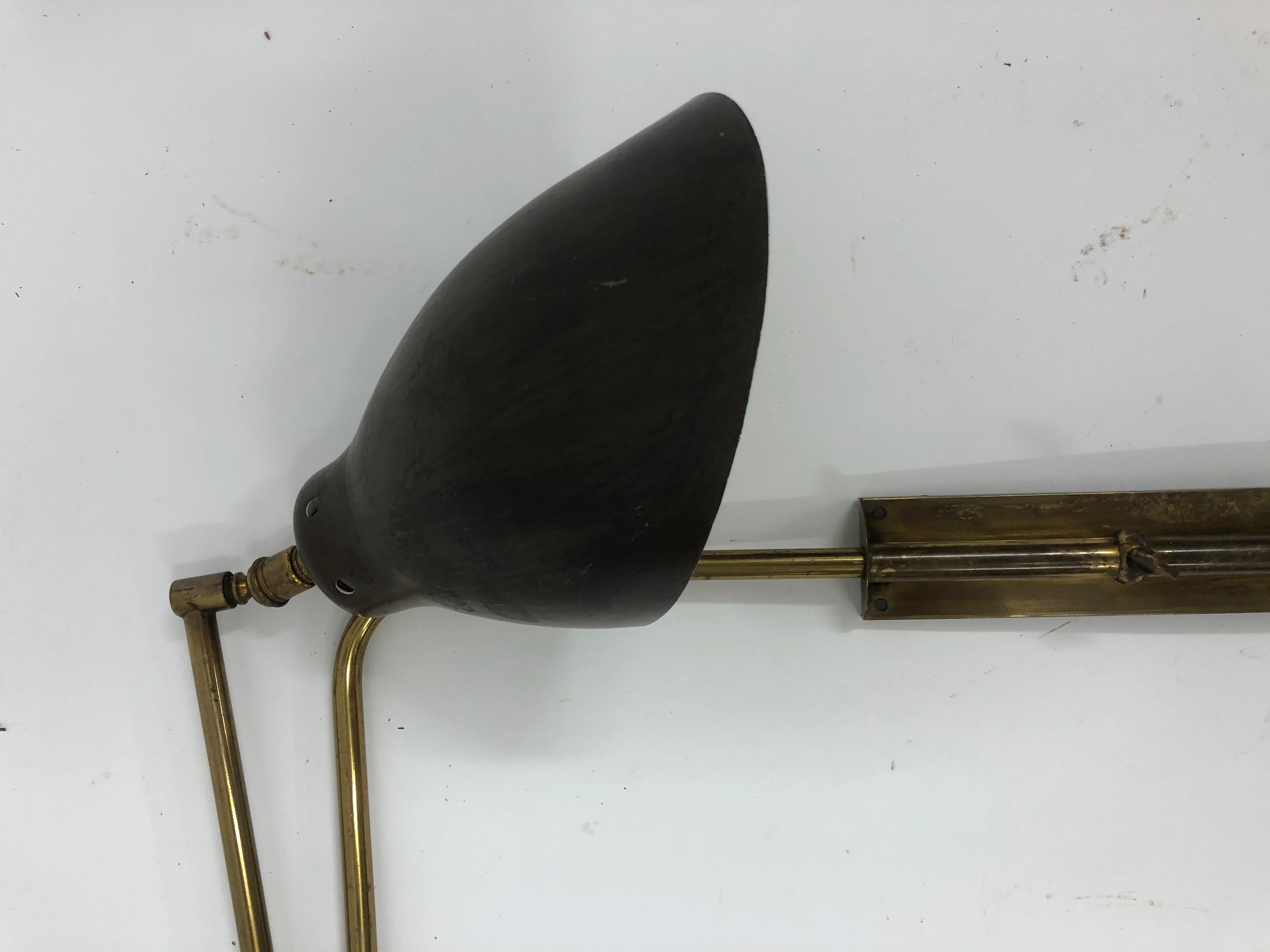 Mid-Century Modern Mid Century Wall-Mounted Lamp For Sale