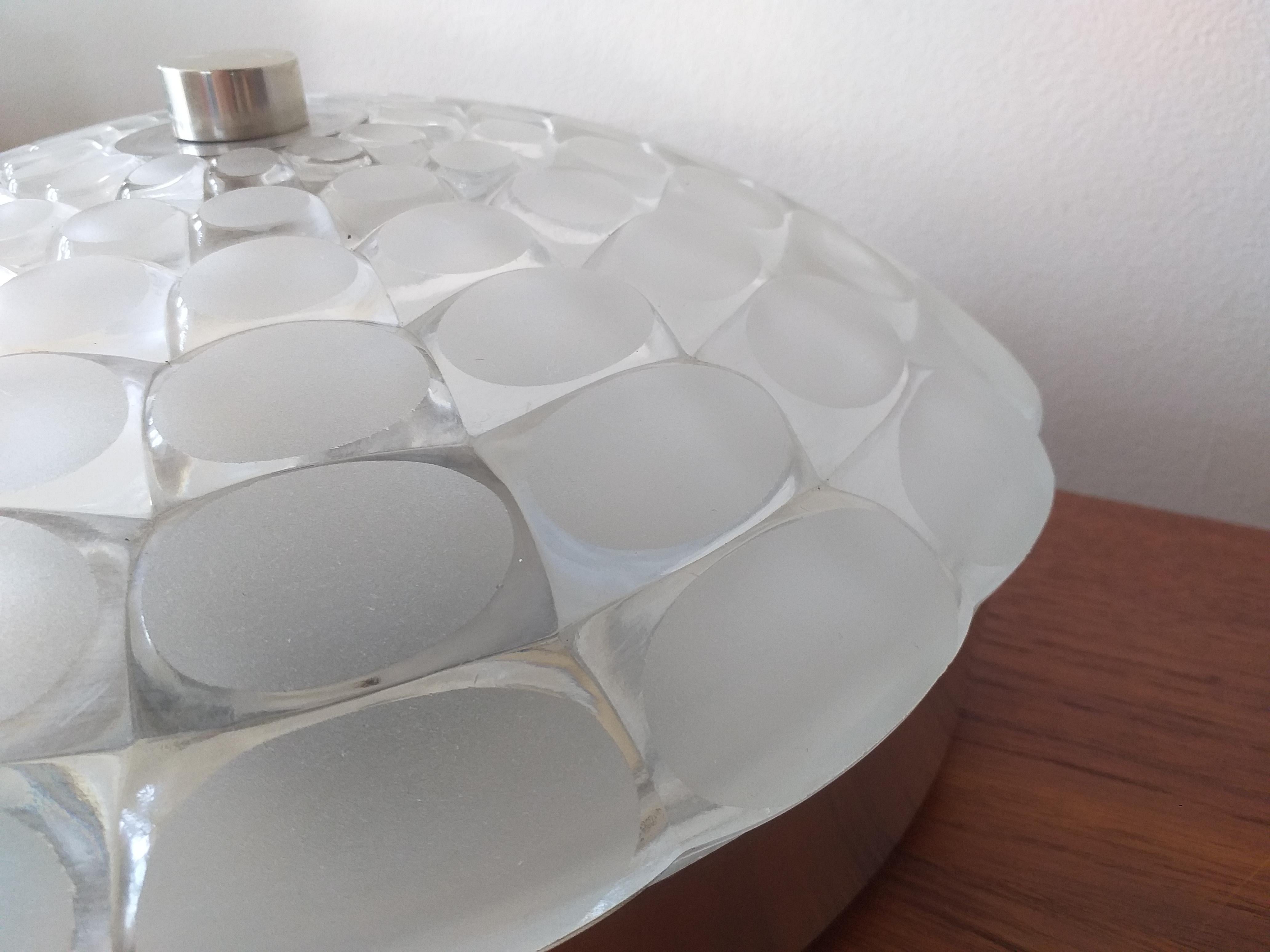 Mid Century Wall or Ceiling Light, Flush Mount, Austria, 1970s For Sale 5