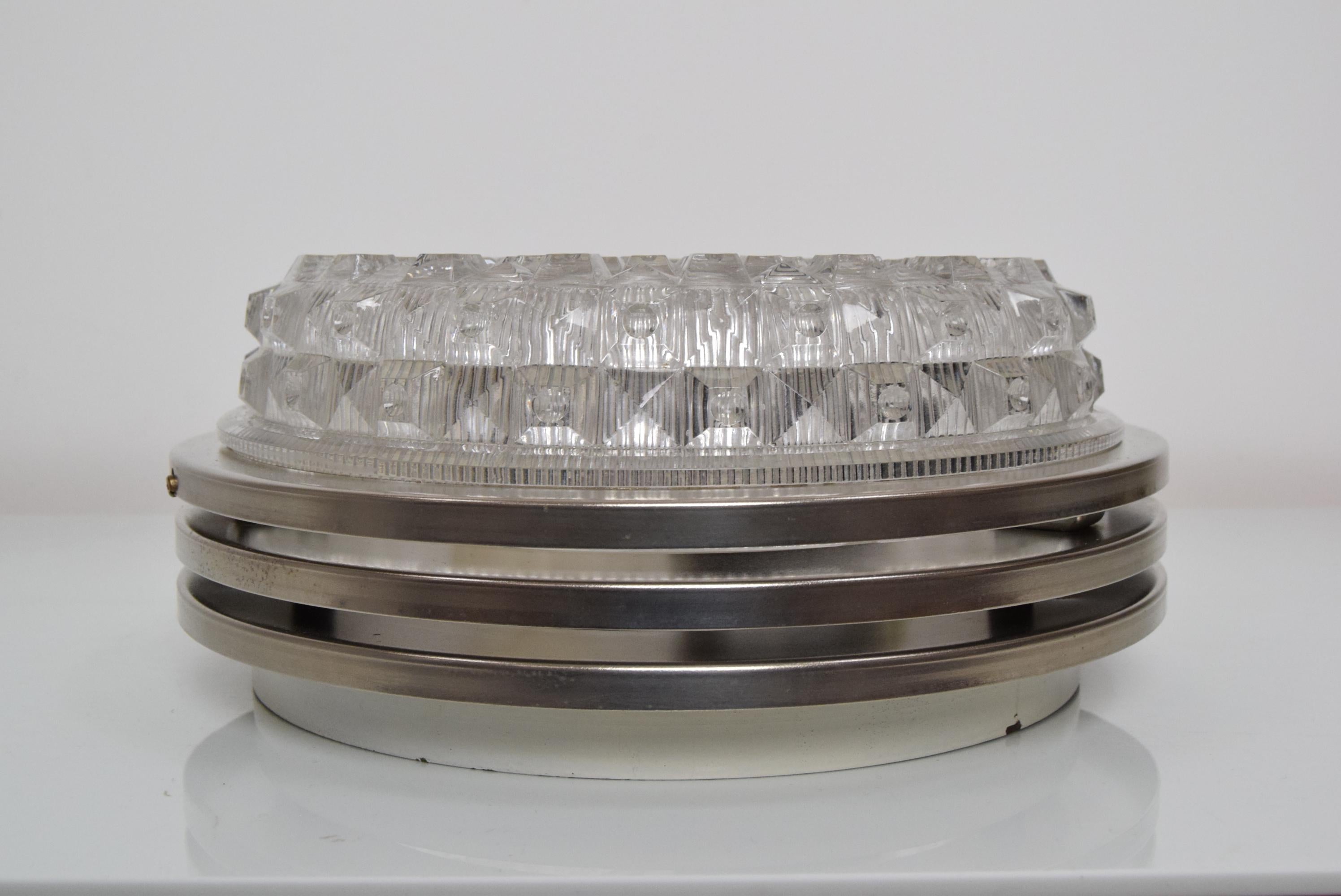 Czech Mid-Century Wall or Ceiling Light / Pokrok Zilina, 1970's For Sale