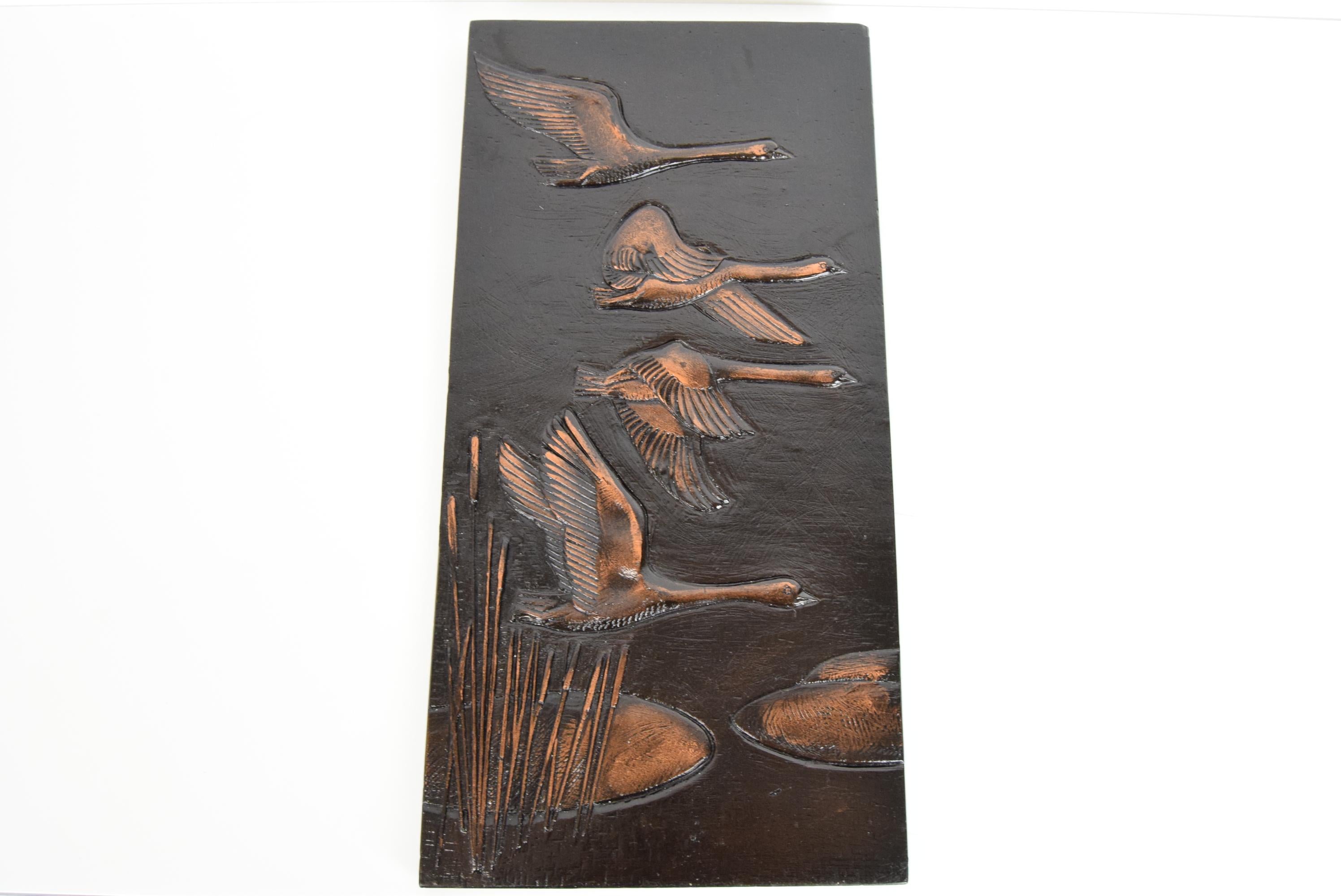 Mid-20th Century Mid-Century Wall Resin Sculpture, 1950's For Sale
