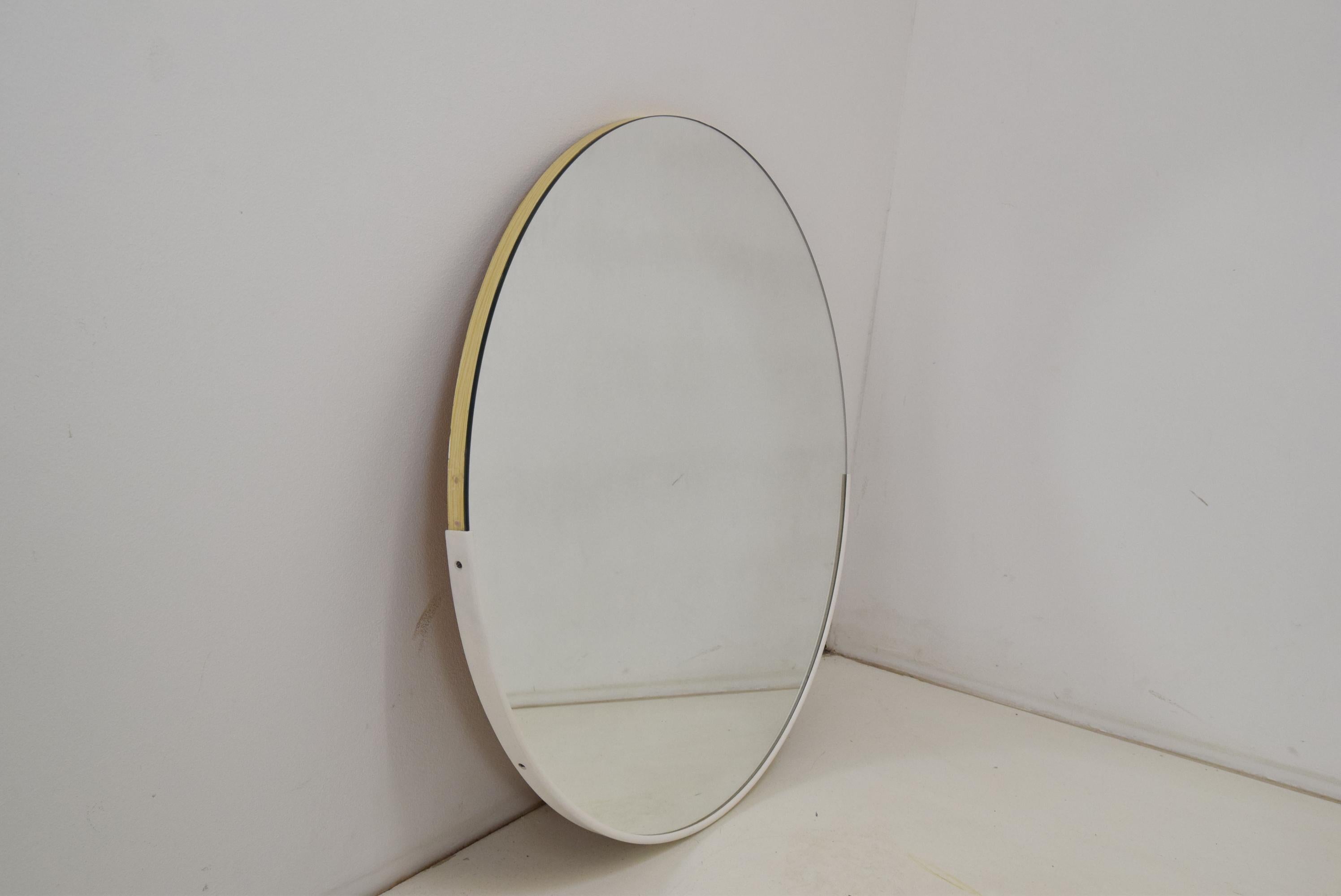 Mid-Century Modern Midcentury Wall Round Mirror, 1970s For Sale