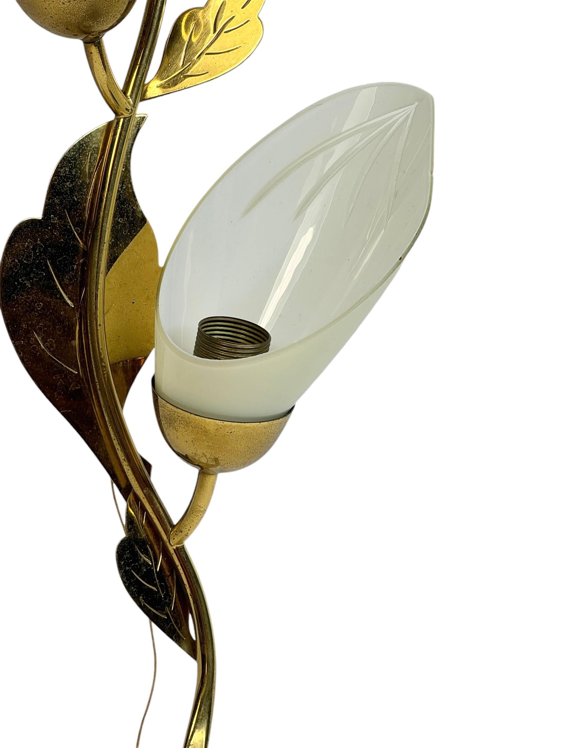 Mid-Century Modern Mid-Century Wall Sconce attributed  München Werkstätten, Munich Germany 1950 en vente