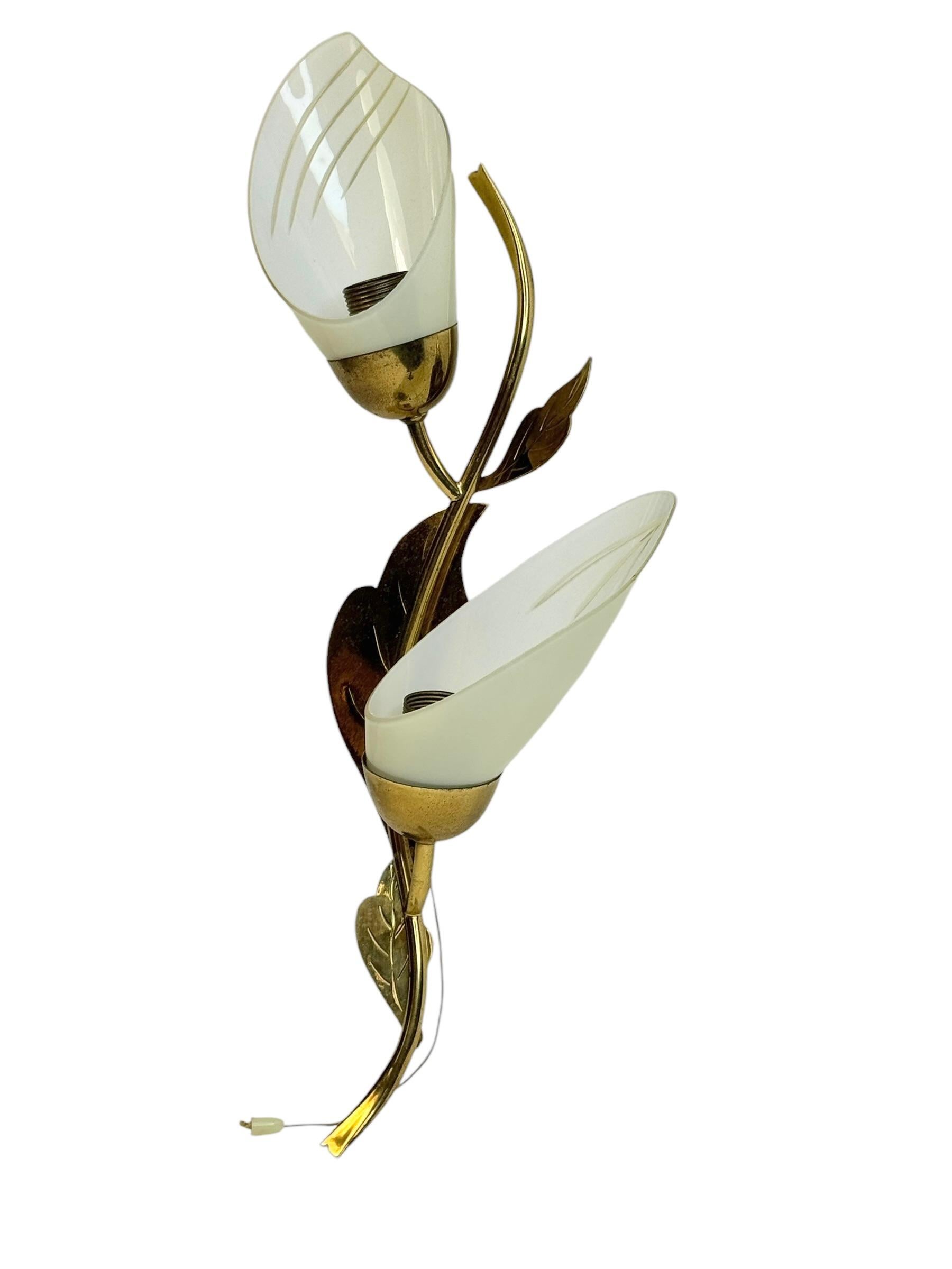 Mid-Century Wall Sconce attributed  München Werkstätten, Munich Germany 1950 Bon état - En vente à Nuernberg, DE