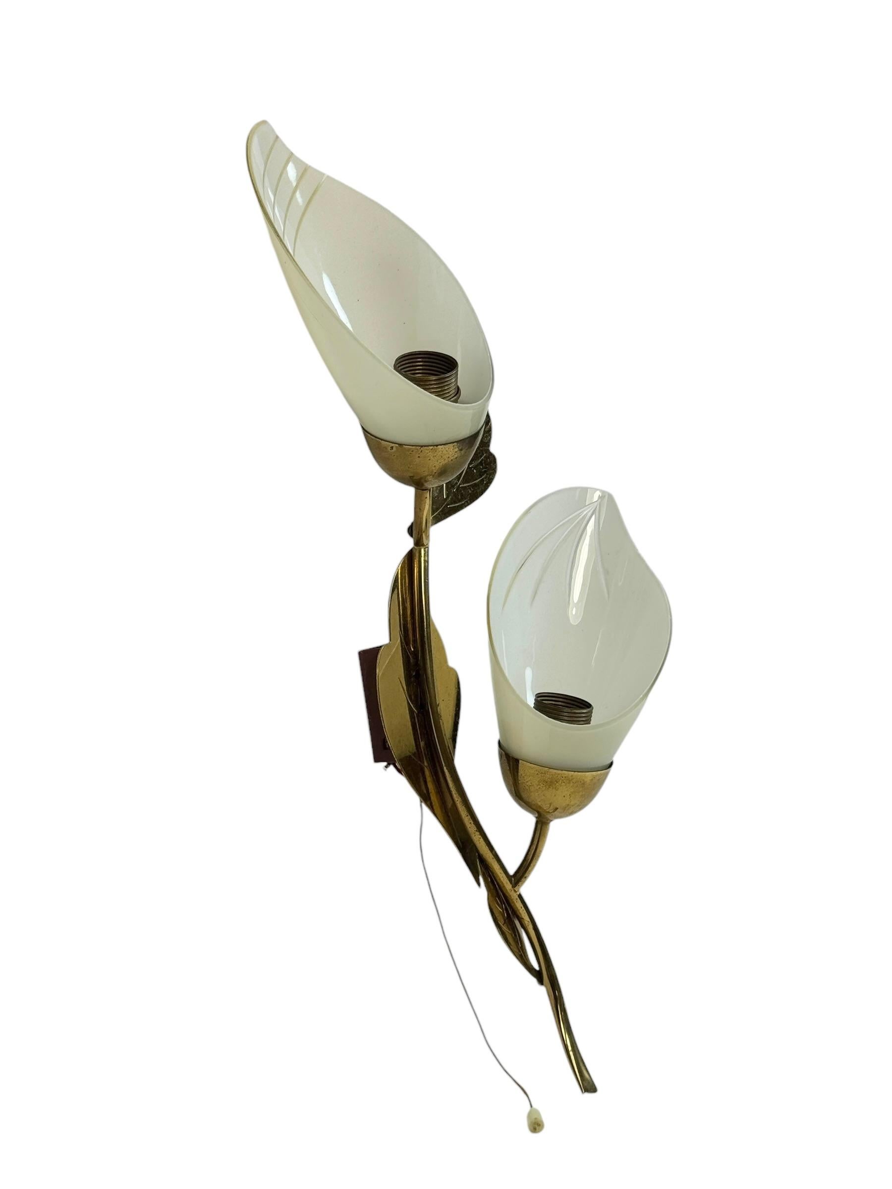 Milieu du XXe siècle Mid-Century Wall Sconce attributed  München Werkstätten, Munich Germany 1950 en vente