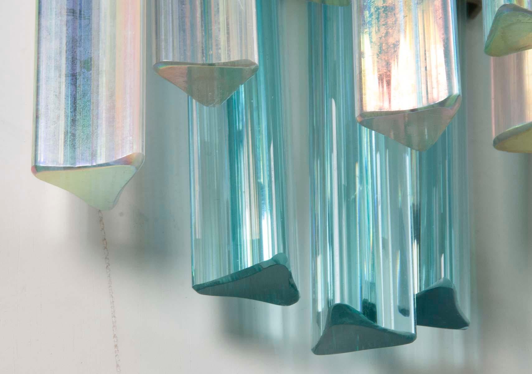 Mid-Century Wall Sconce with Murano Crystal Drops by Paolo Venini 5