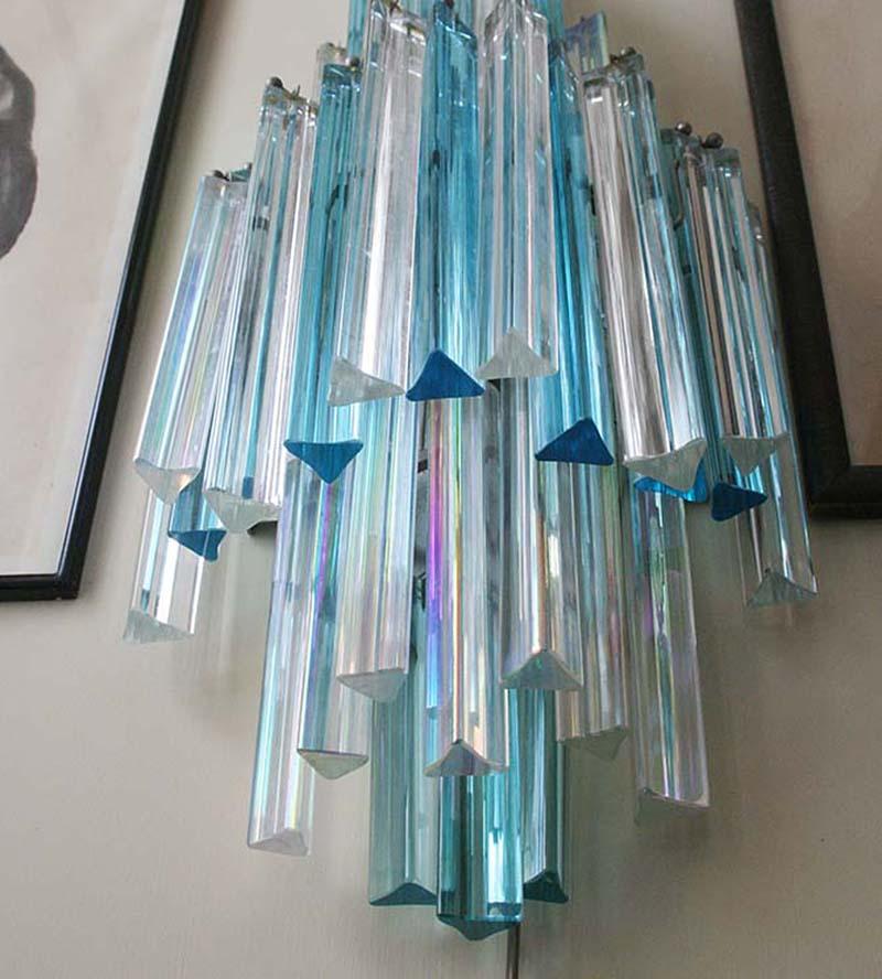 Mid-Century Wall Sconce with Murano Crystal Drops by Paolo Venini 11