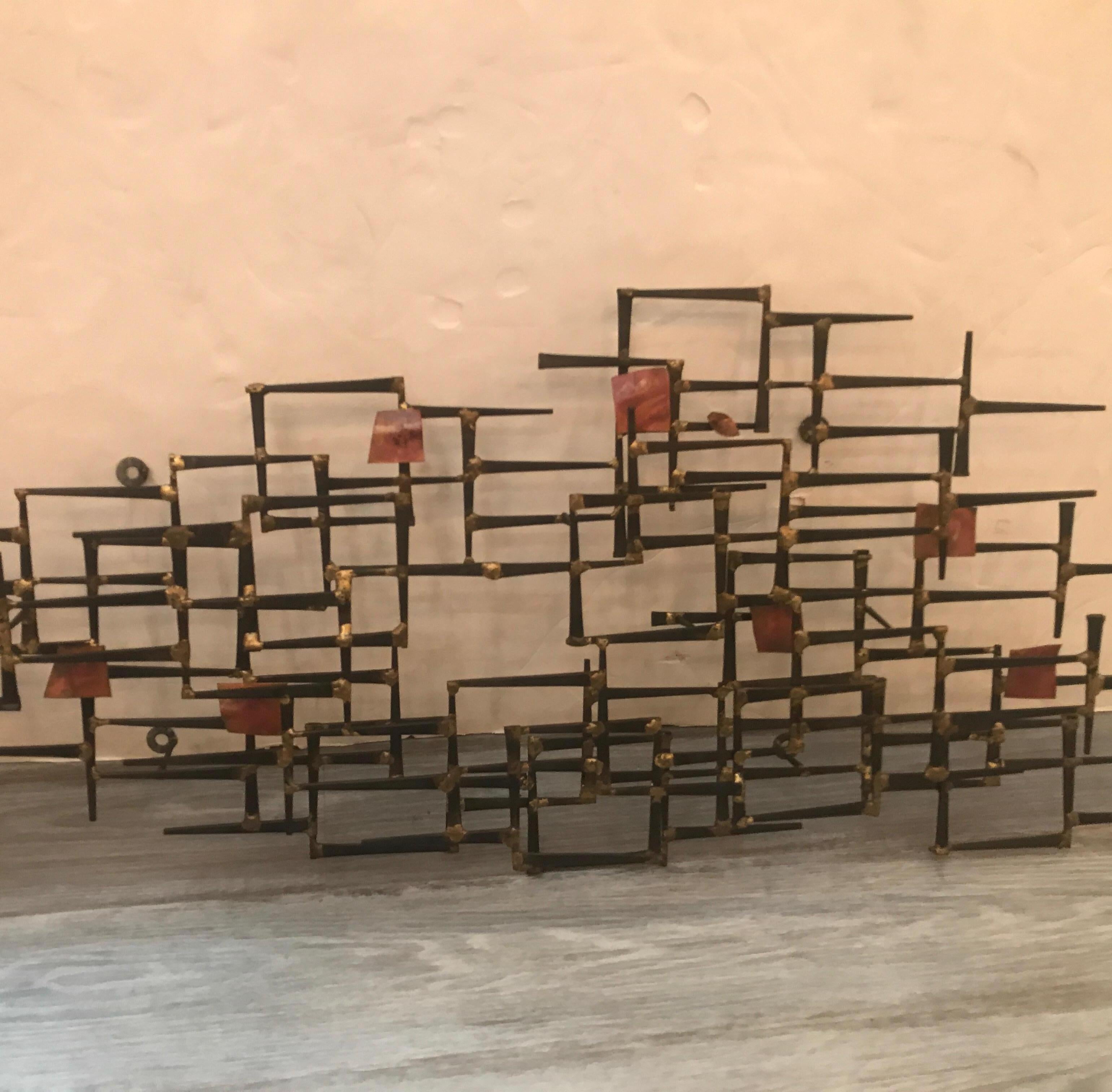 American Midcentury Wall Sculpture by Willem Degroot