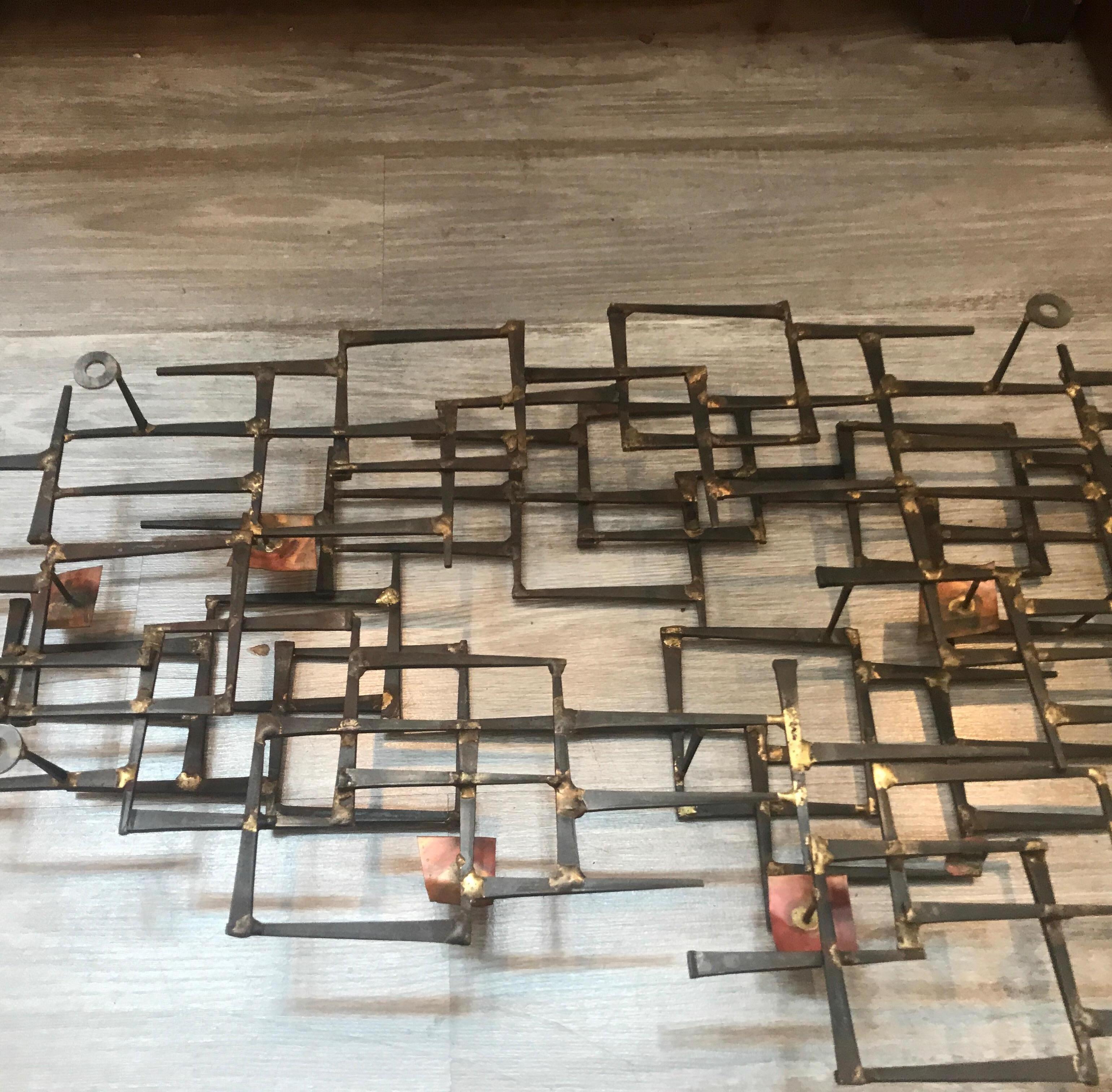 Midcentury Wall Sculpture by Willem Degroot 1