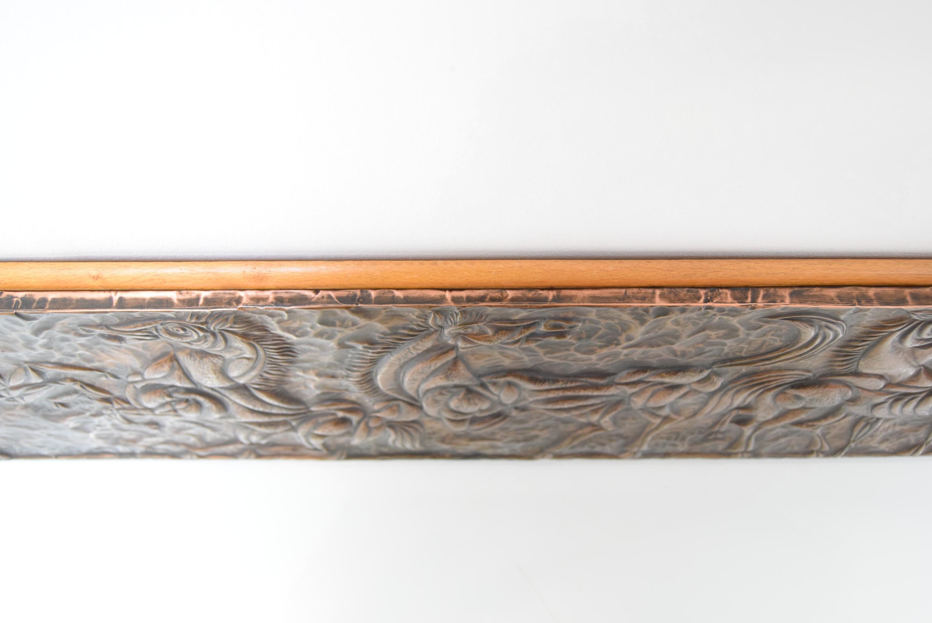 Midcentury Wall Sculpture, Czechoslovakia, 1968 For Sale 5