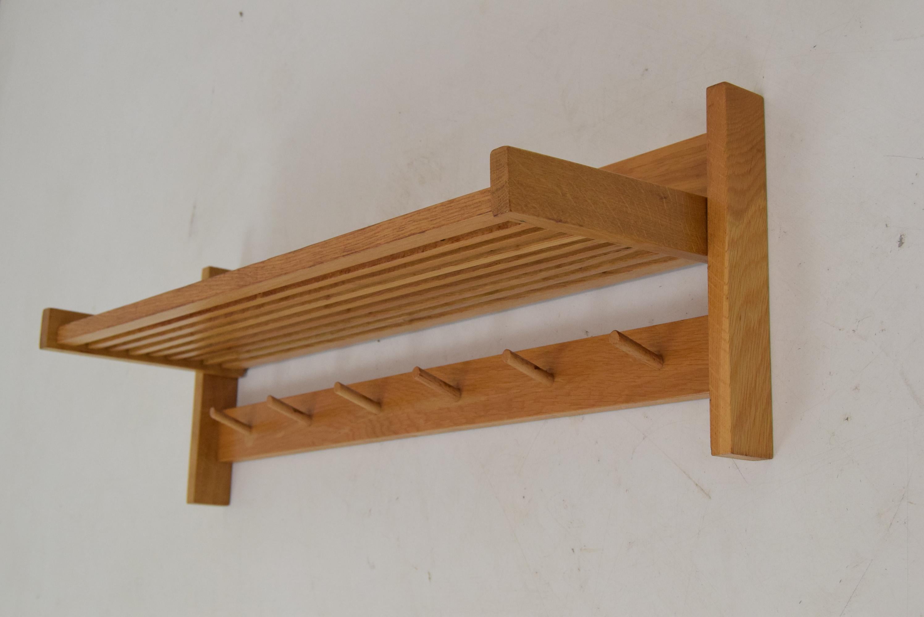 Czech Mid-Century Wall Shelf and Hook, 1970's For Sale