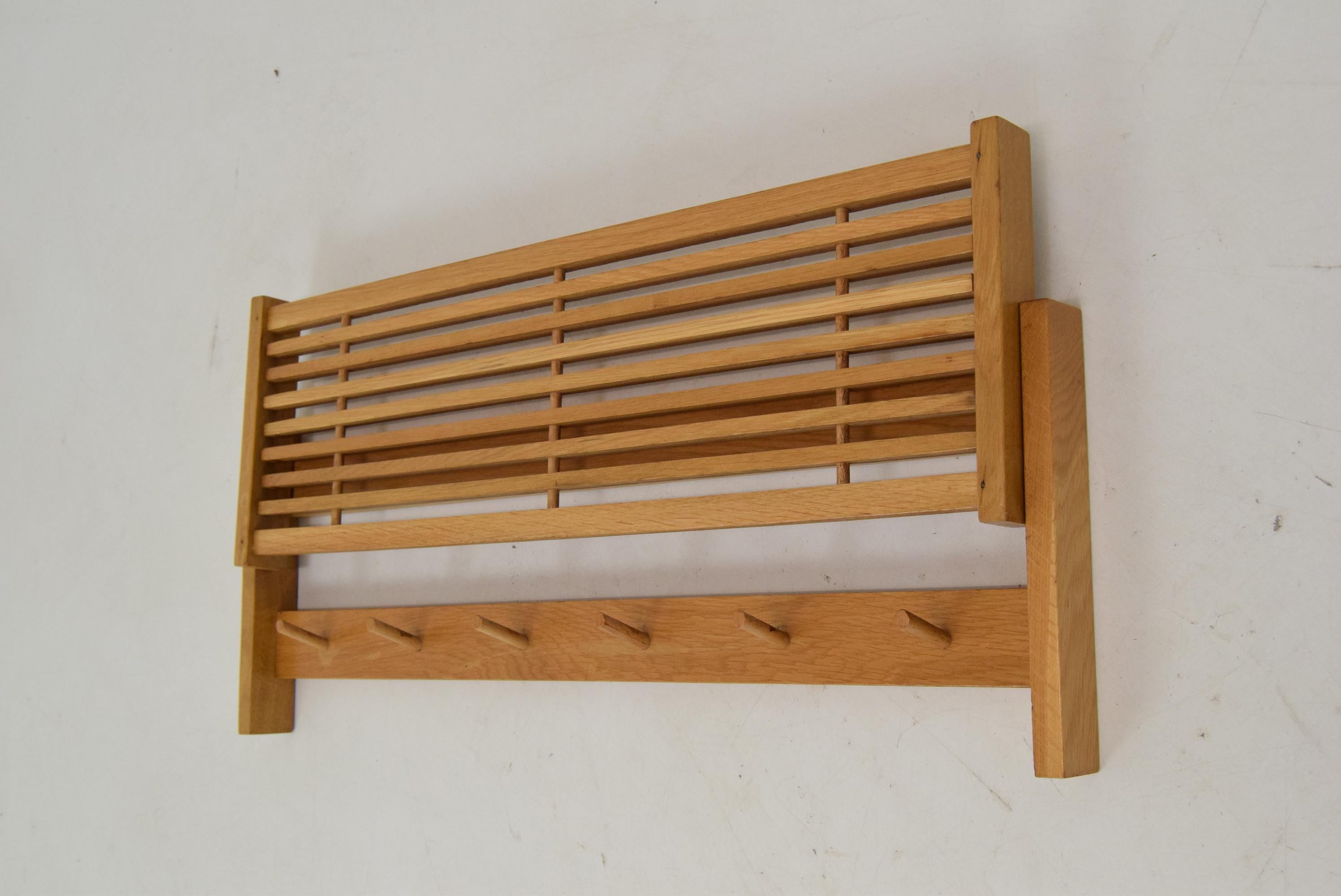 Late 20th Century Mid-Century Wall Shelf and Hook, 1970's For Sale