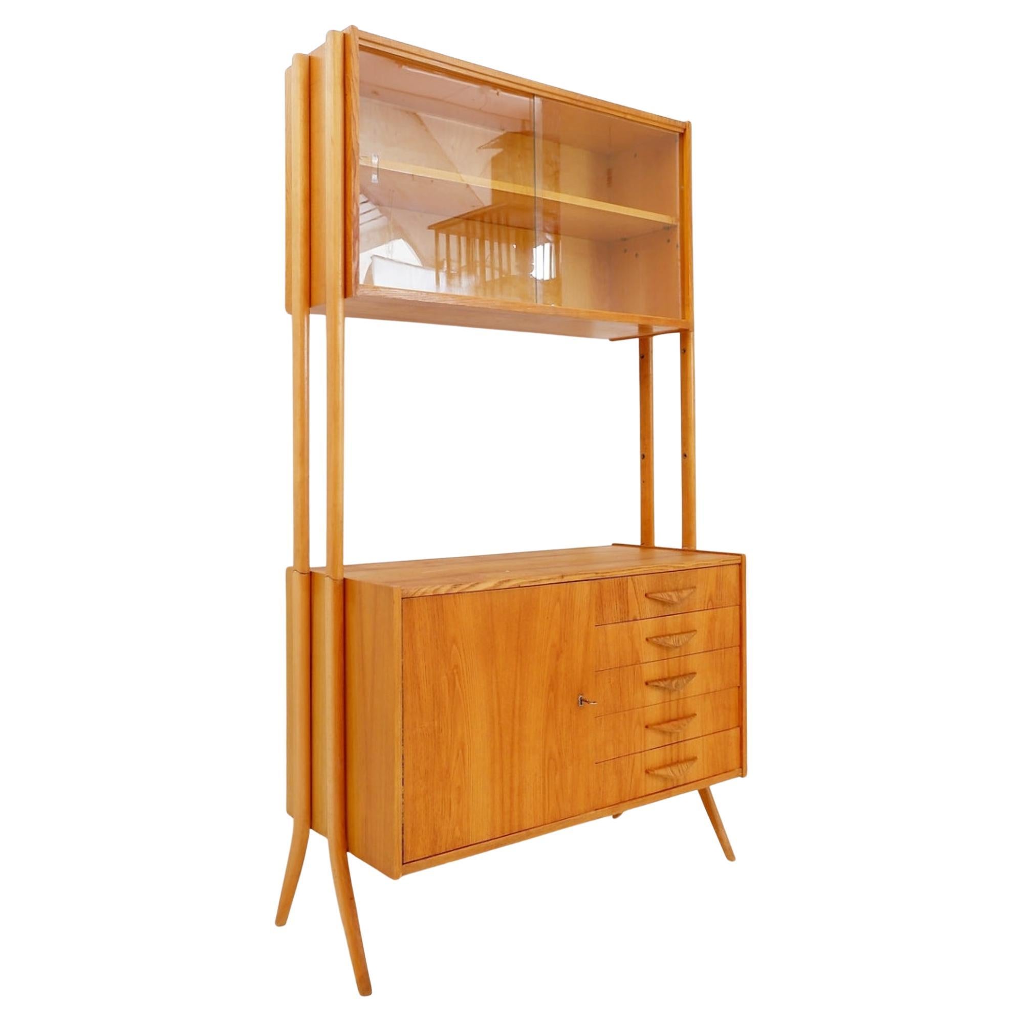 Mid century Wandregal Bücherregal von František Jirák, Tschechoslowakei 1960s