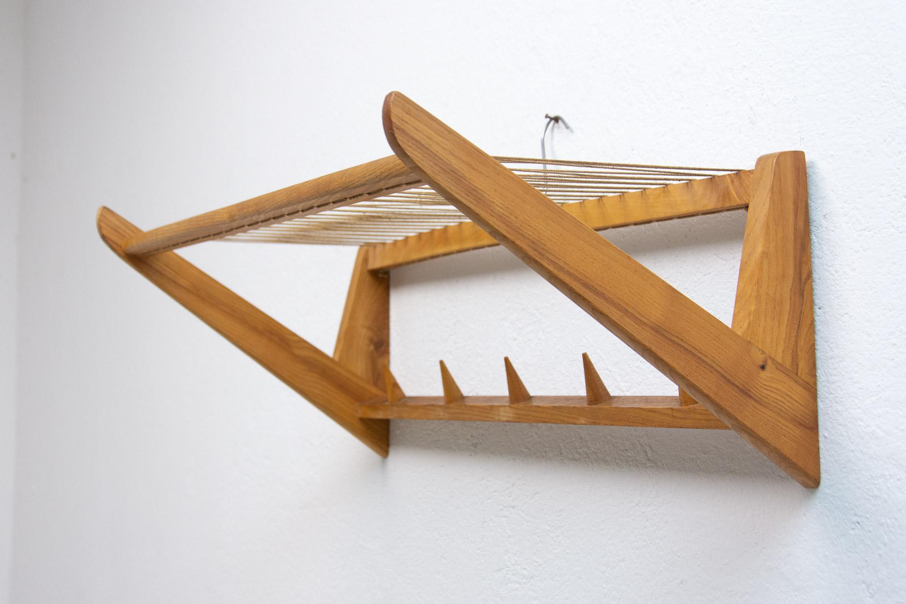 Mid-Century Modern Mid-Century Wall Shelf by Krásná Jizba, Czechoslovakia, 1960's For Sale