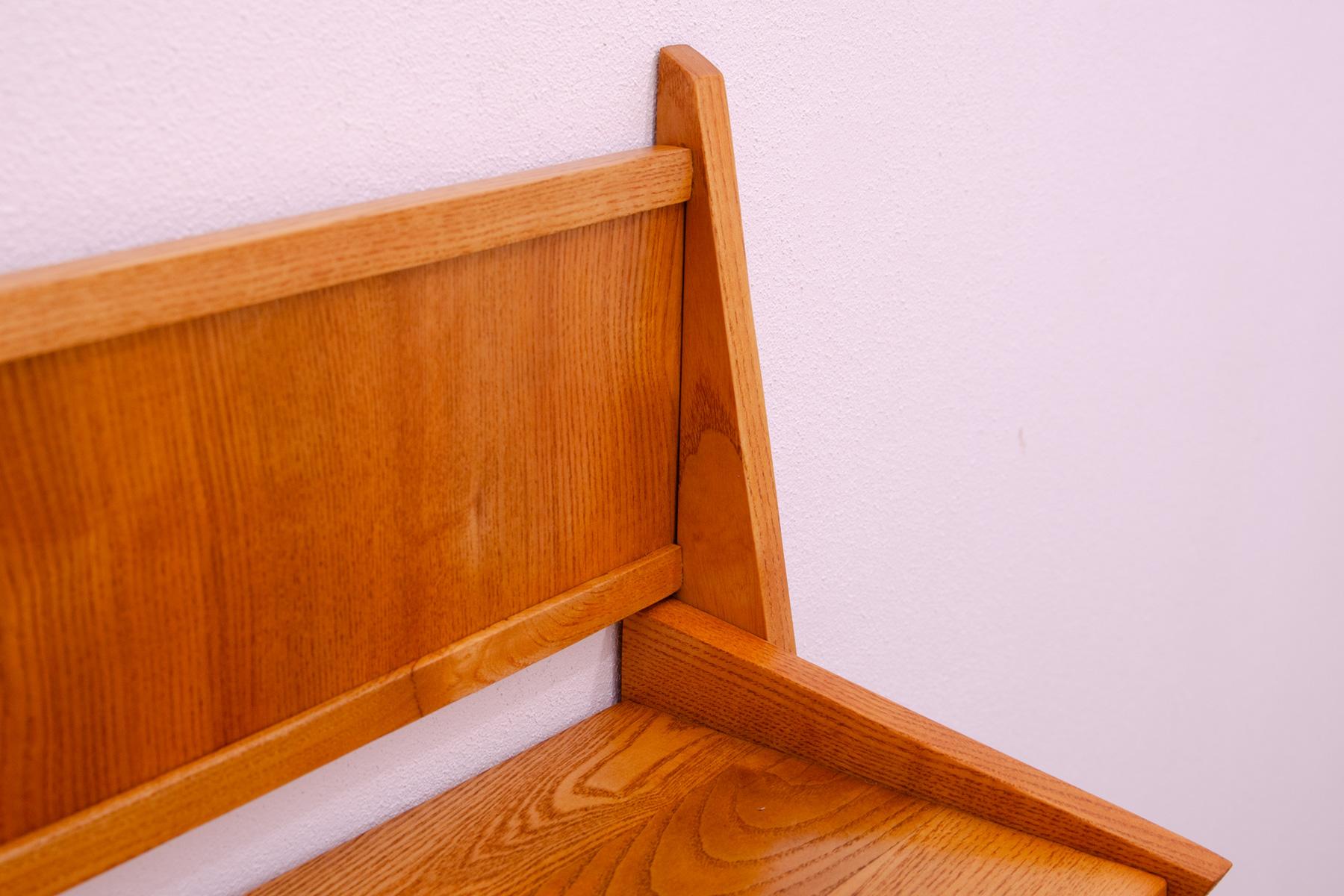Wood Mid century wall shelf by ULUV, Czechoslovakia 1960´s For Sale