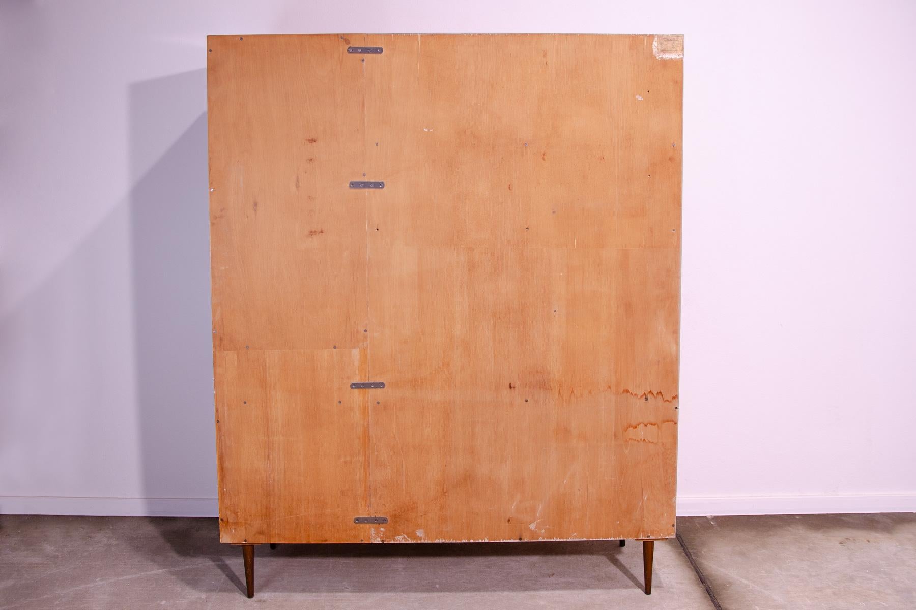 Mid century wall shelf cabinet 1960´s by UP Závody, Czechoslovakia For Sale 10