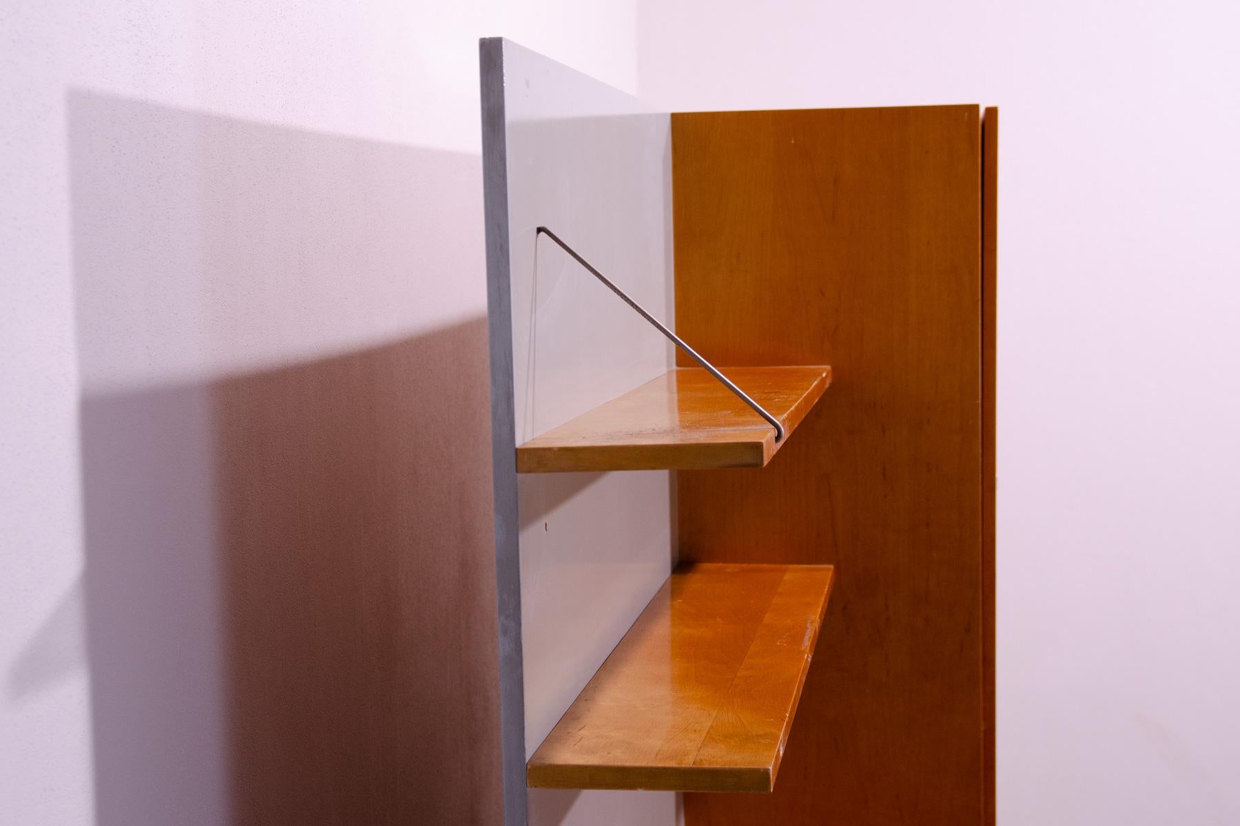 Mid century wall shelf cabinet 1960´s by UP Závody, Czechoslovakia For Sale 3