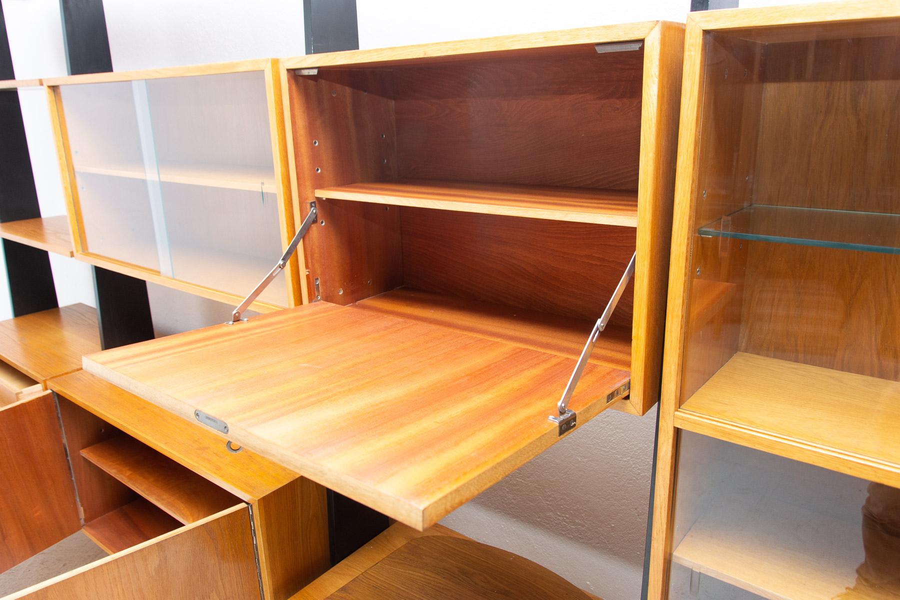 Midcentury Wall Shelf System 1960s, Czechoslovakia 4