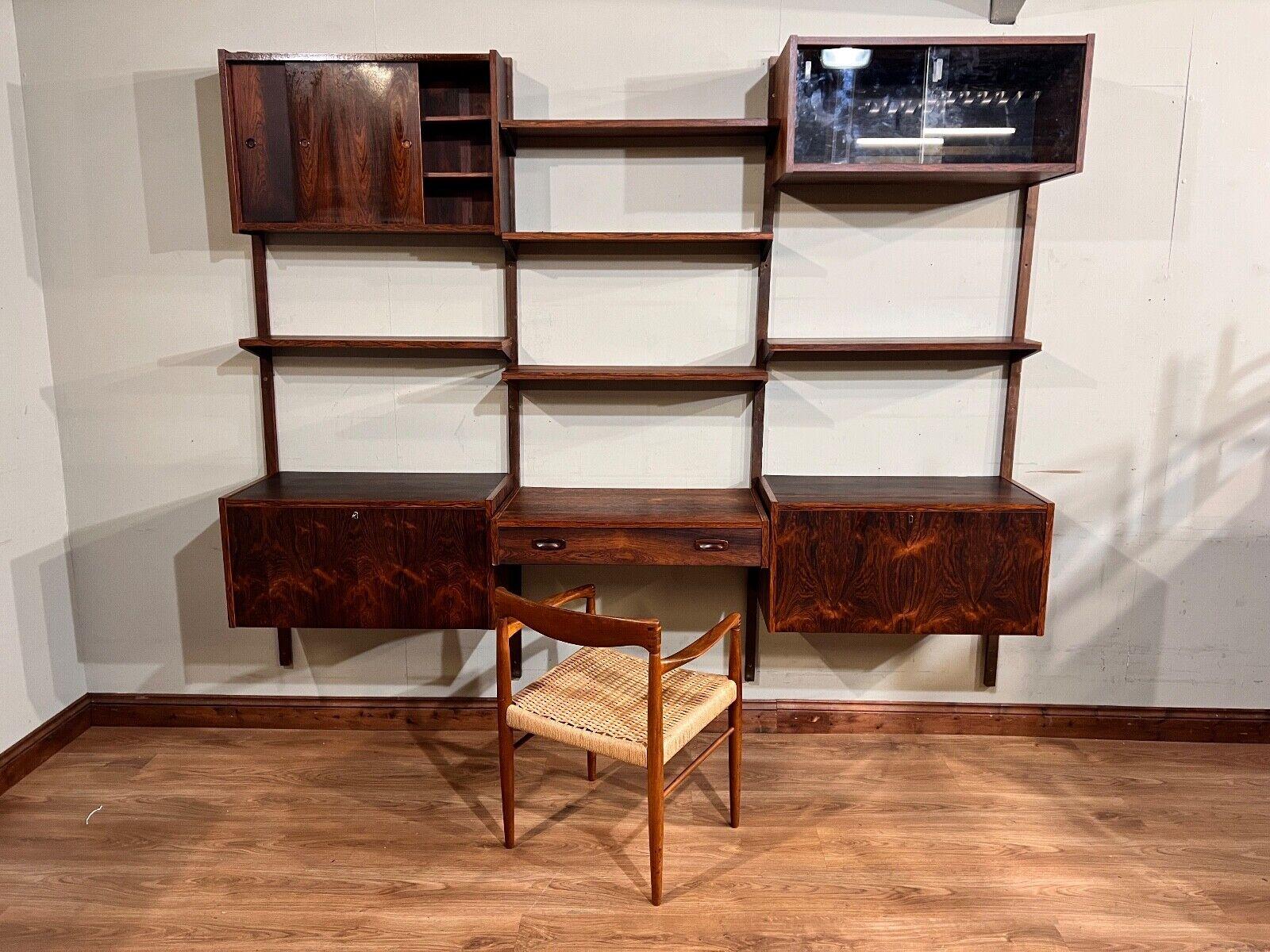 Mid Century Wall Unit by Poul Cadovius Bookcase Ps System Danish Teak 1960s In Good Condition For Sale In Potters Bar, GB