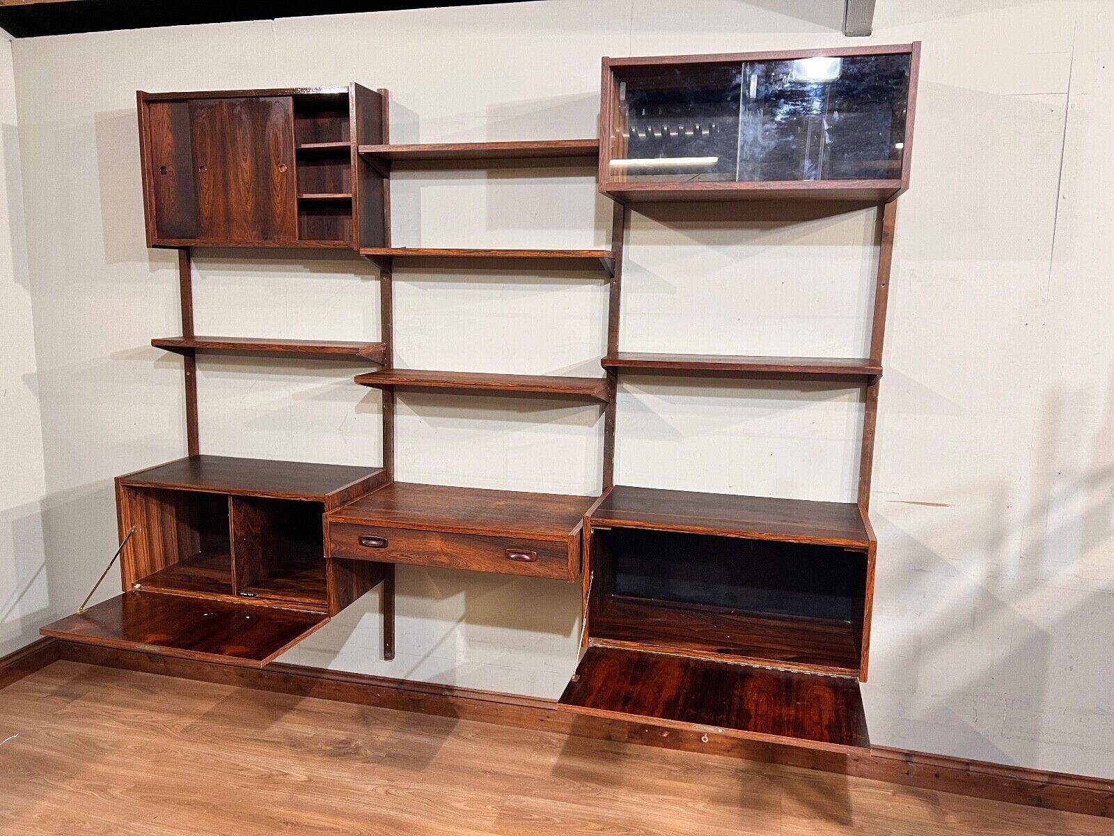 Mid-20th Century Mid Century Wall Unit by Poul Cadovius Bookcase Ps System Danish Teak 1960s For Sale